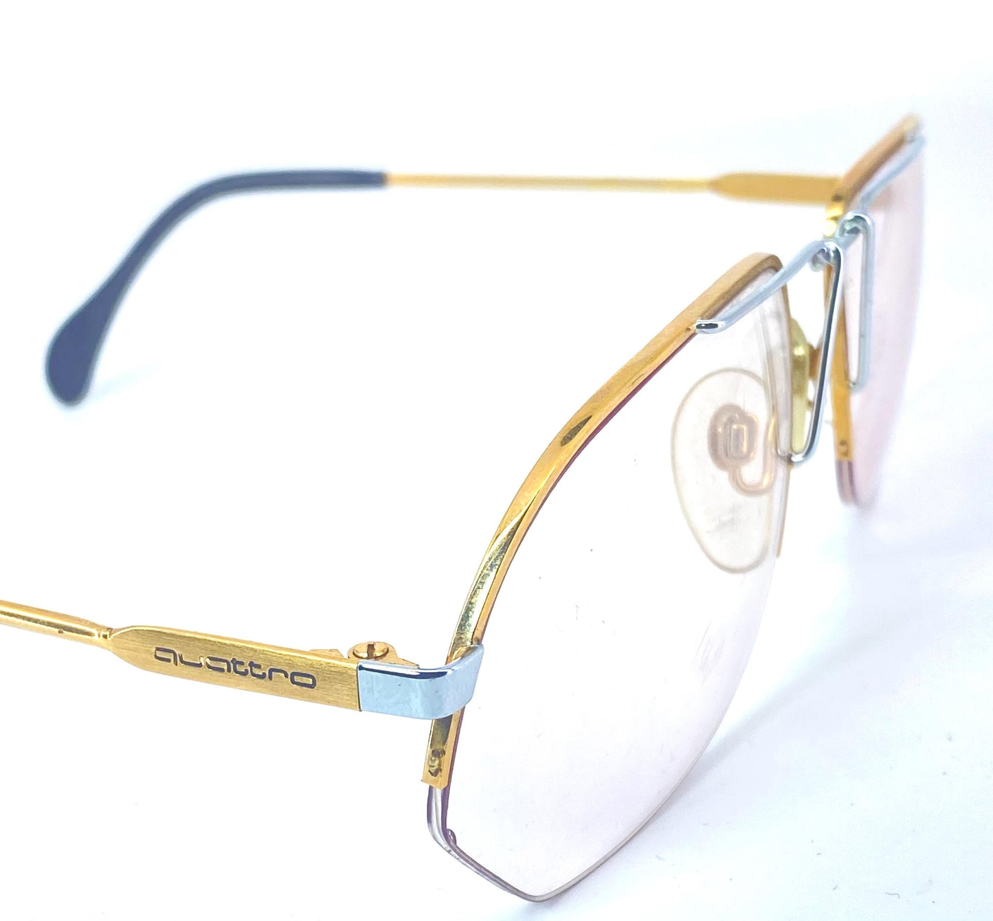 Coeln Quattro Audi luxury golden-silver metal aviator frames made in W.Germany, NOS 80s