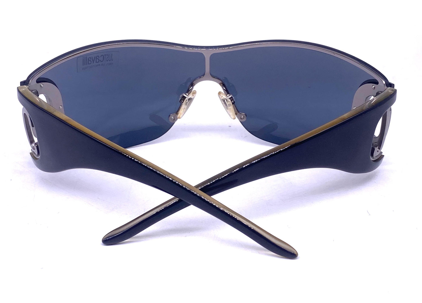 Just Cavalli JC186 wrap-shield mask sunglasses made in Italy, NOS y2k mint condition