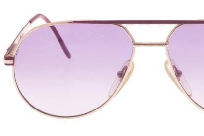 Decada luxury gold - burgundy enamel aviator sunglasses made in Italy, 80s NOS