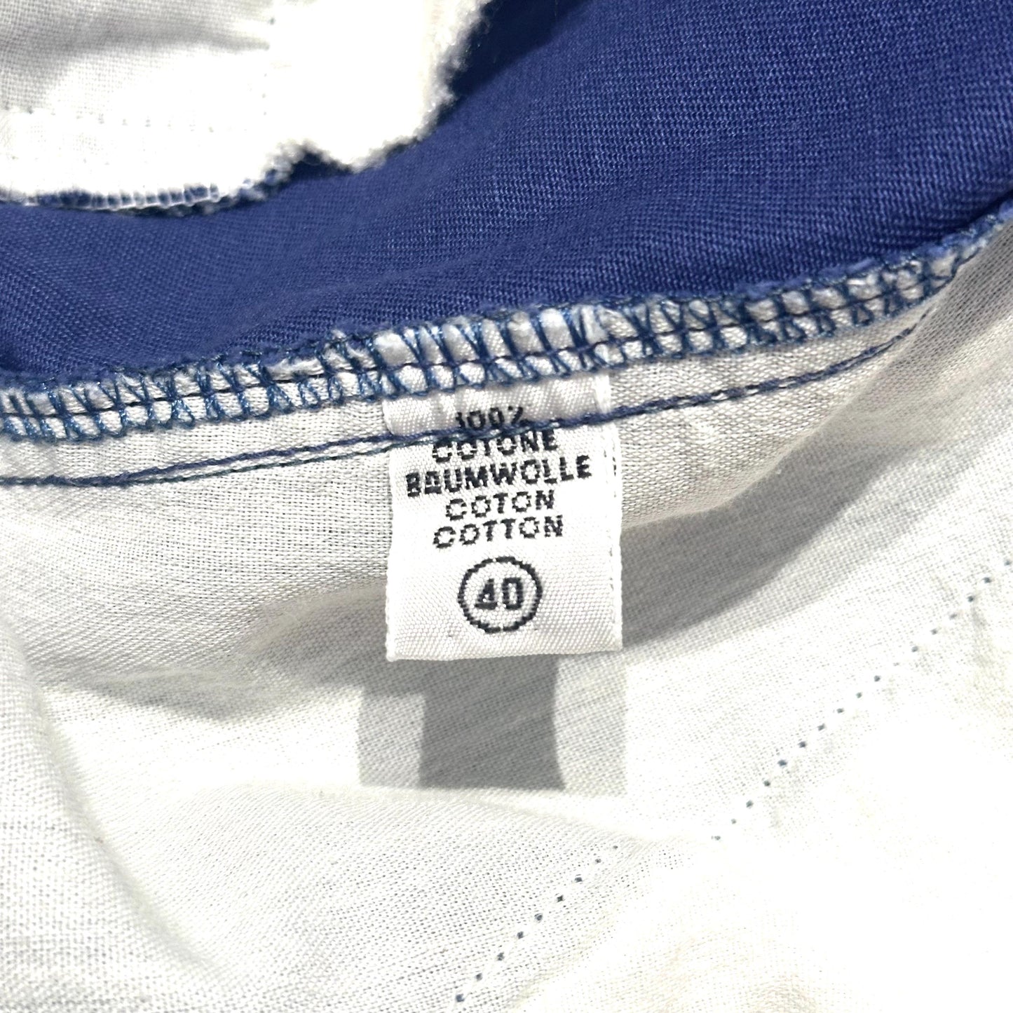 Castelbajac Jeans blu cotton pants with pockets and embroidery icons NWT 80s