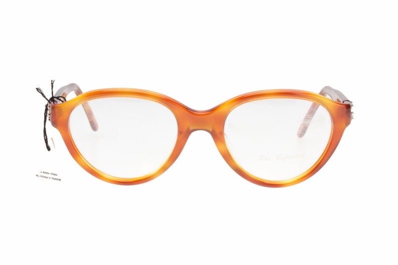 Les Copains LC22 Demi blonde pantos ladies eyeglasses hand made in Italy by Aprilia in the 80s. noS.