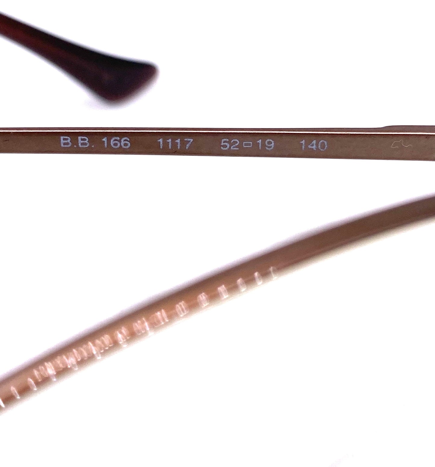 Brooks Brothers minimal oval half rimmed copper metal glasses frames, 90s NOS Italy