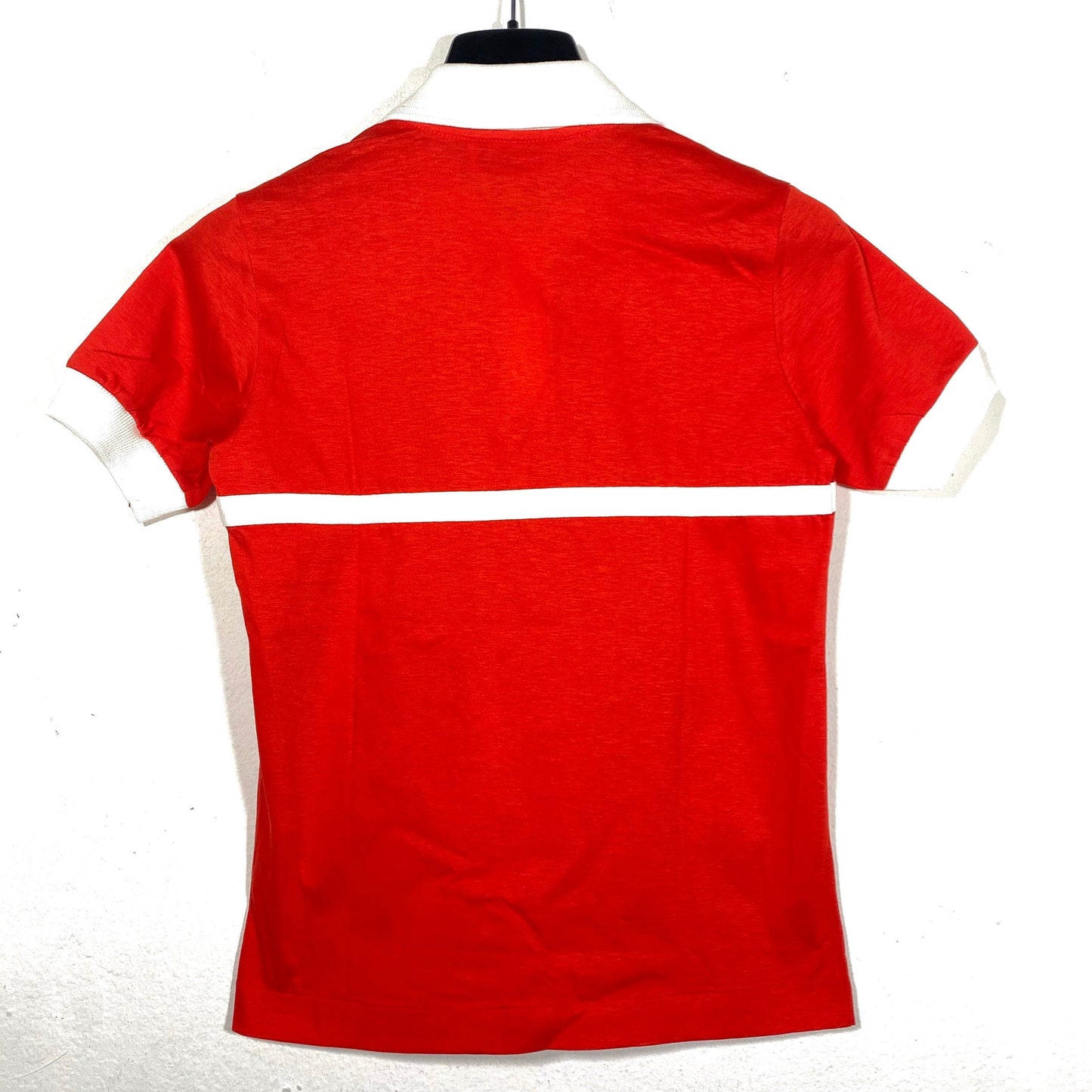 Fila 80s minimal polo shirts, red or pink with white stripe, size 34, US 6-8