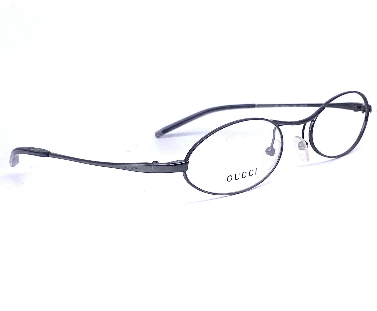 Gucci GG2671 sleek oval titanium eyeglasses frames, NOS early 2k Italy
