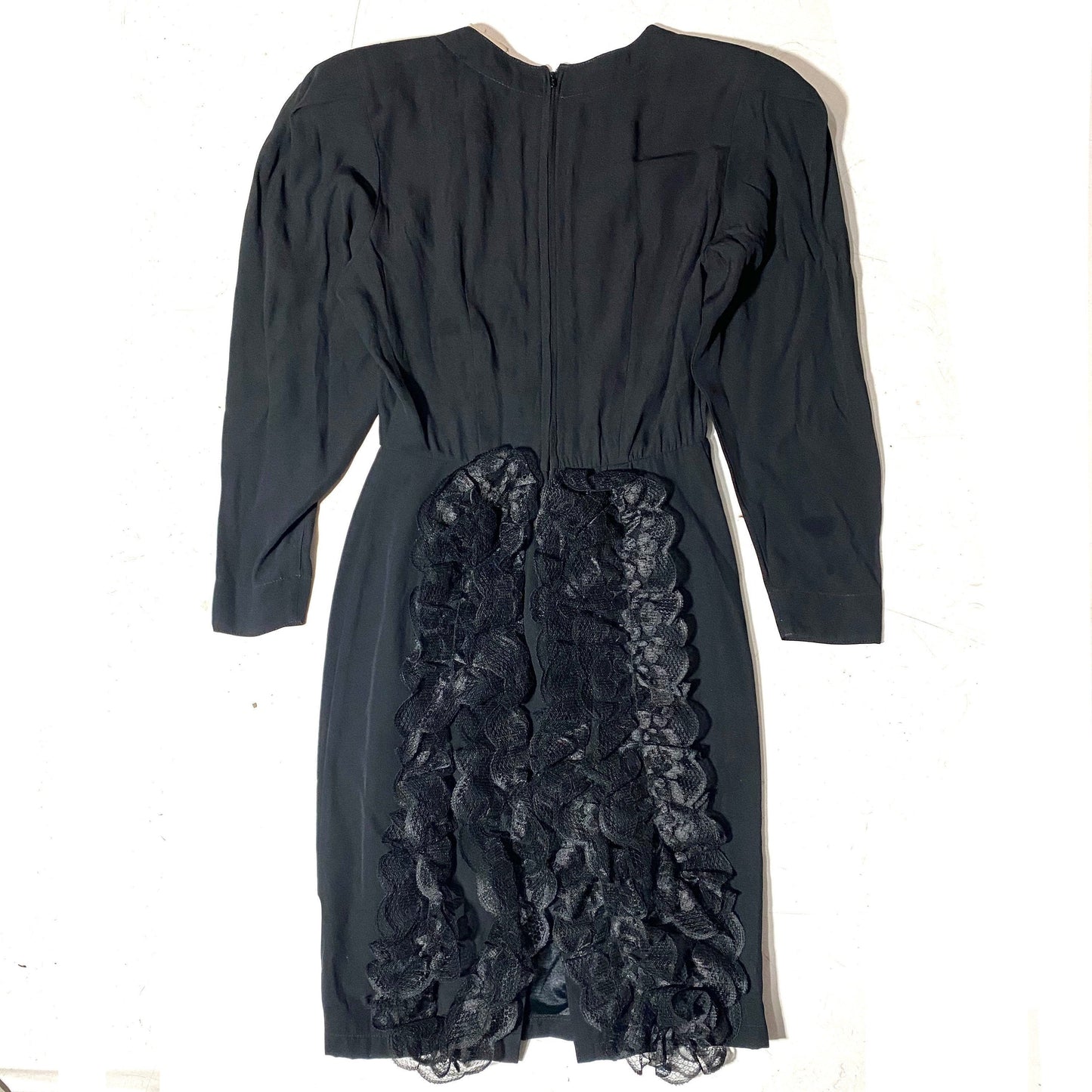 Narda “Magie Noire” elegant goth / dark ladies black evening dress with laces, new with tags, stunning