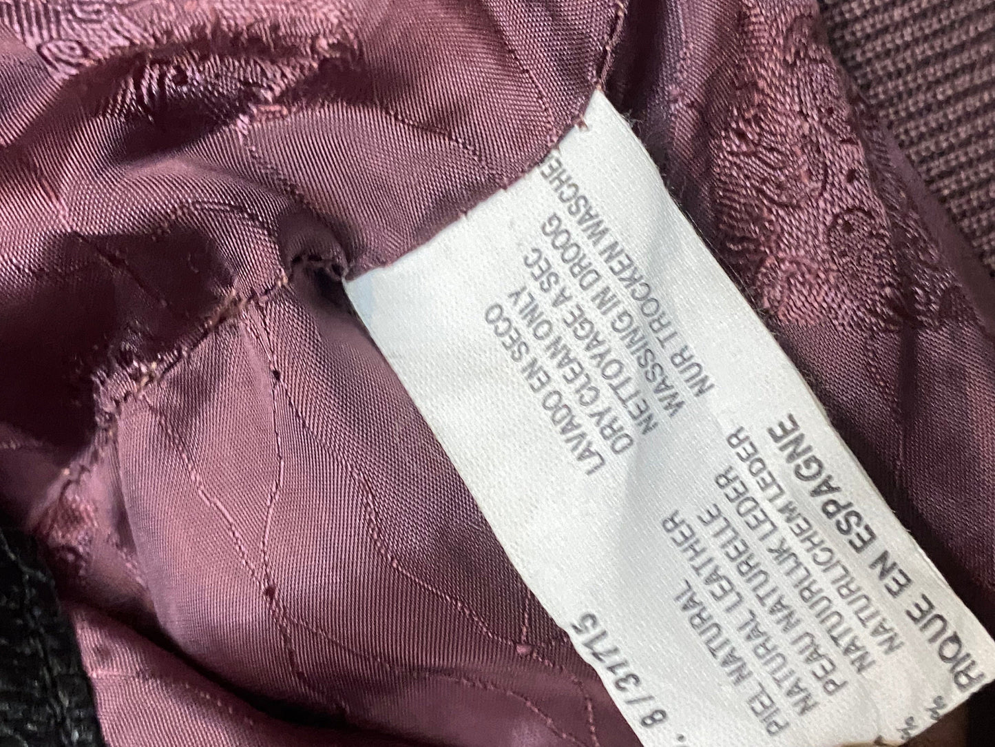 Torras pale purple bomber jacket in suede leather & linen canvas , 90s hand made in Spain, Mint