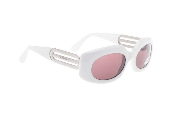 E. Von Furstenberg white square ladies sunglasses, 1980s NOS