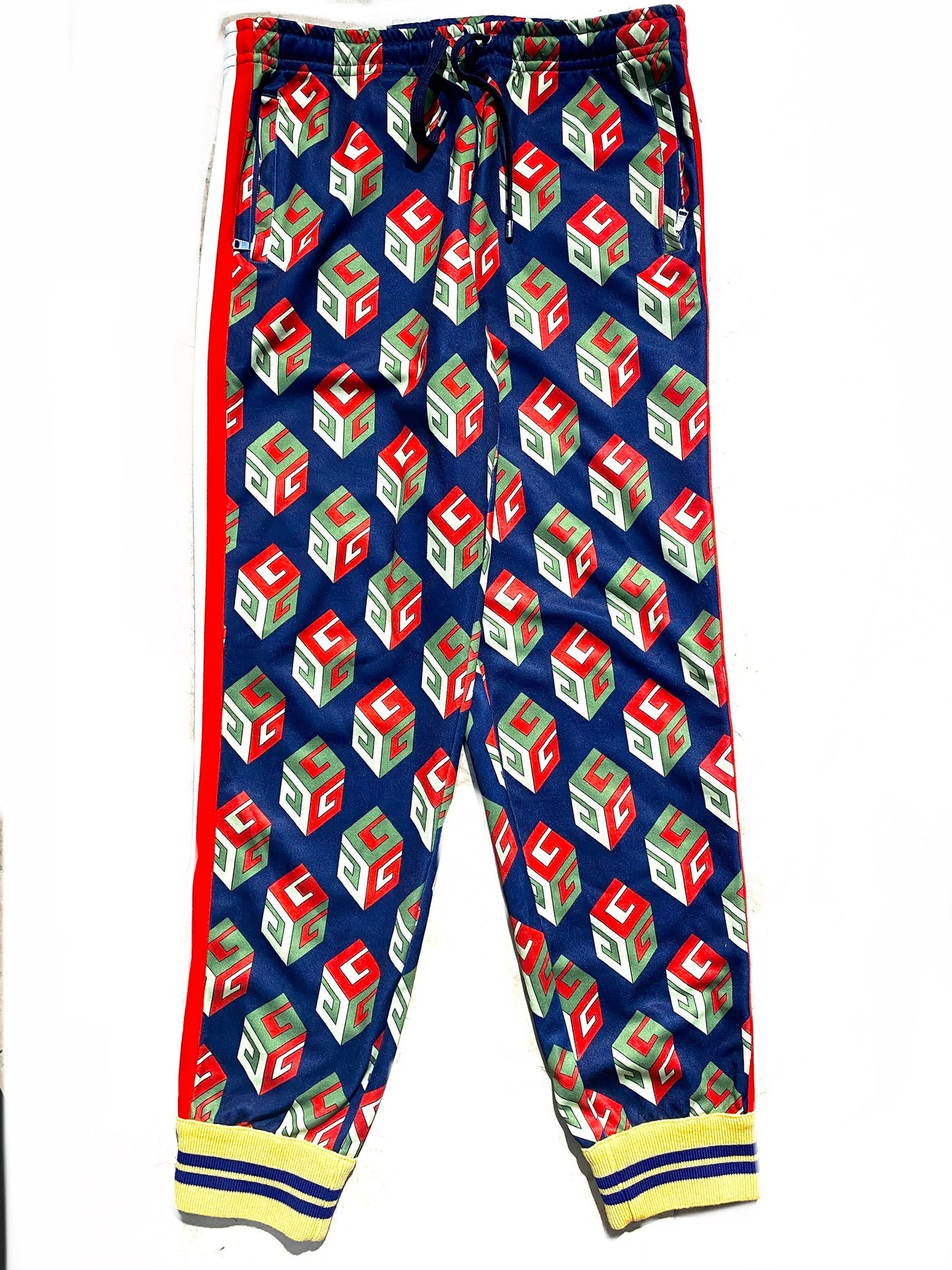 Gucci G 3D logo allover blue trackpants in great condition sz L
