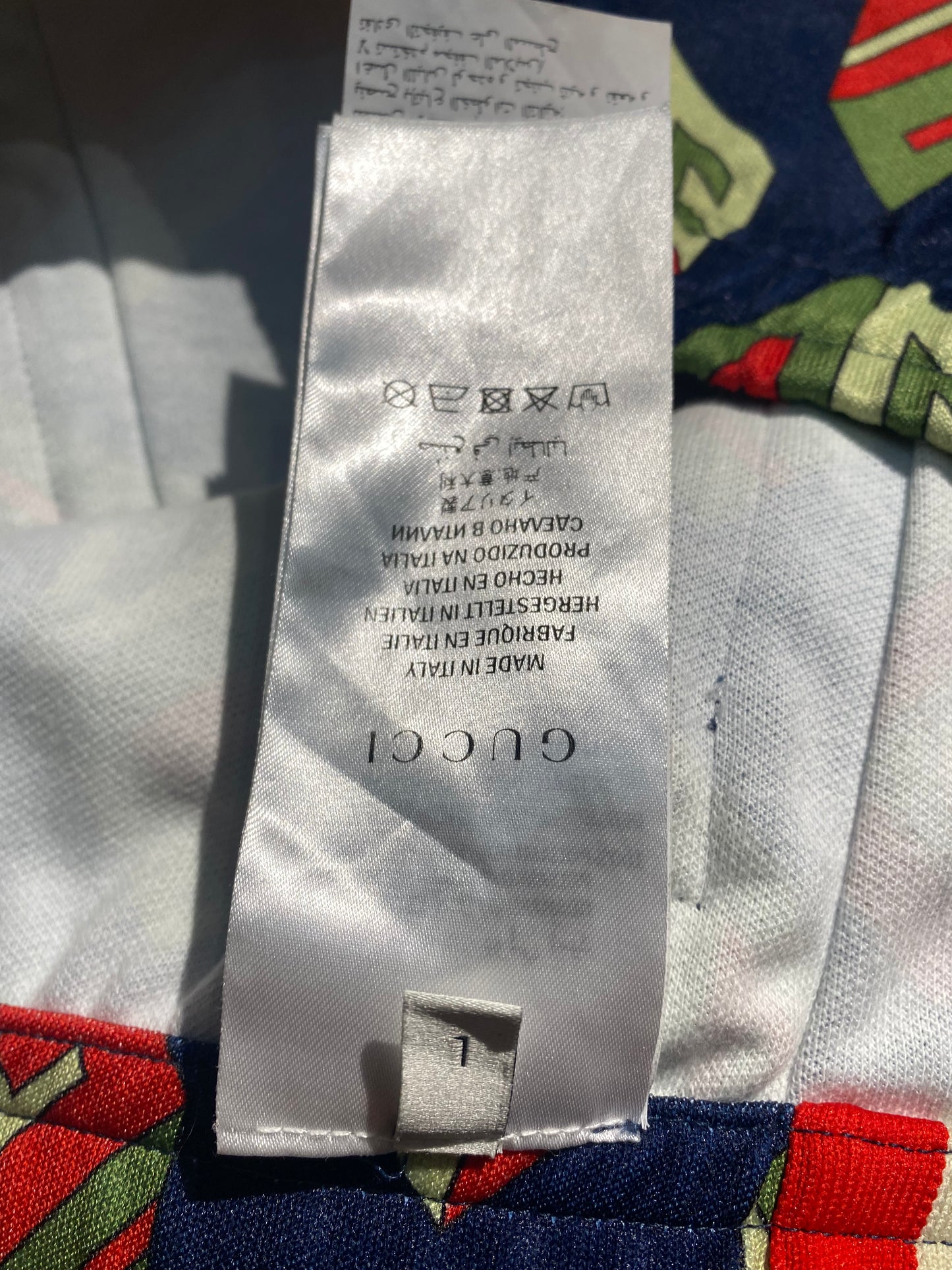 Gucci G 3D logo allover blue trackpants in great condition sz L