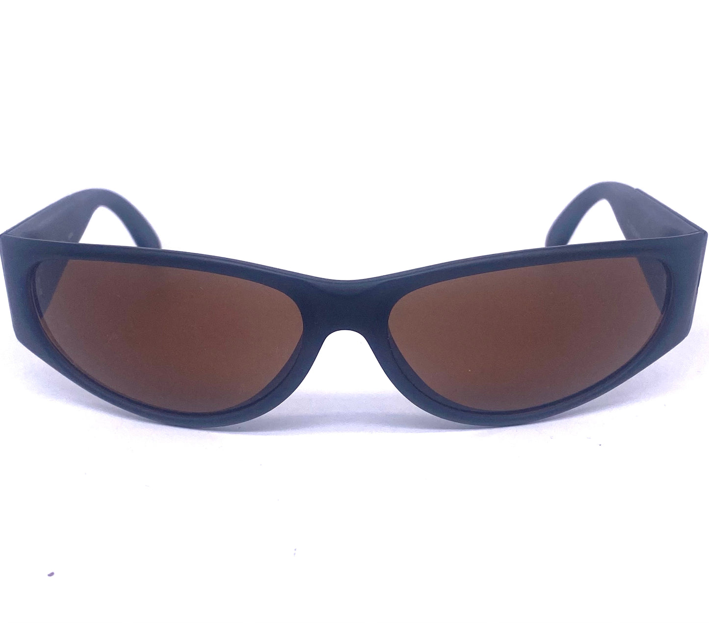 Lagerfeld 4105 Matt black wrap sunglasses, cool modern design, NOS 90s