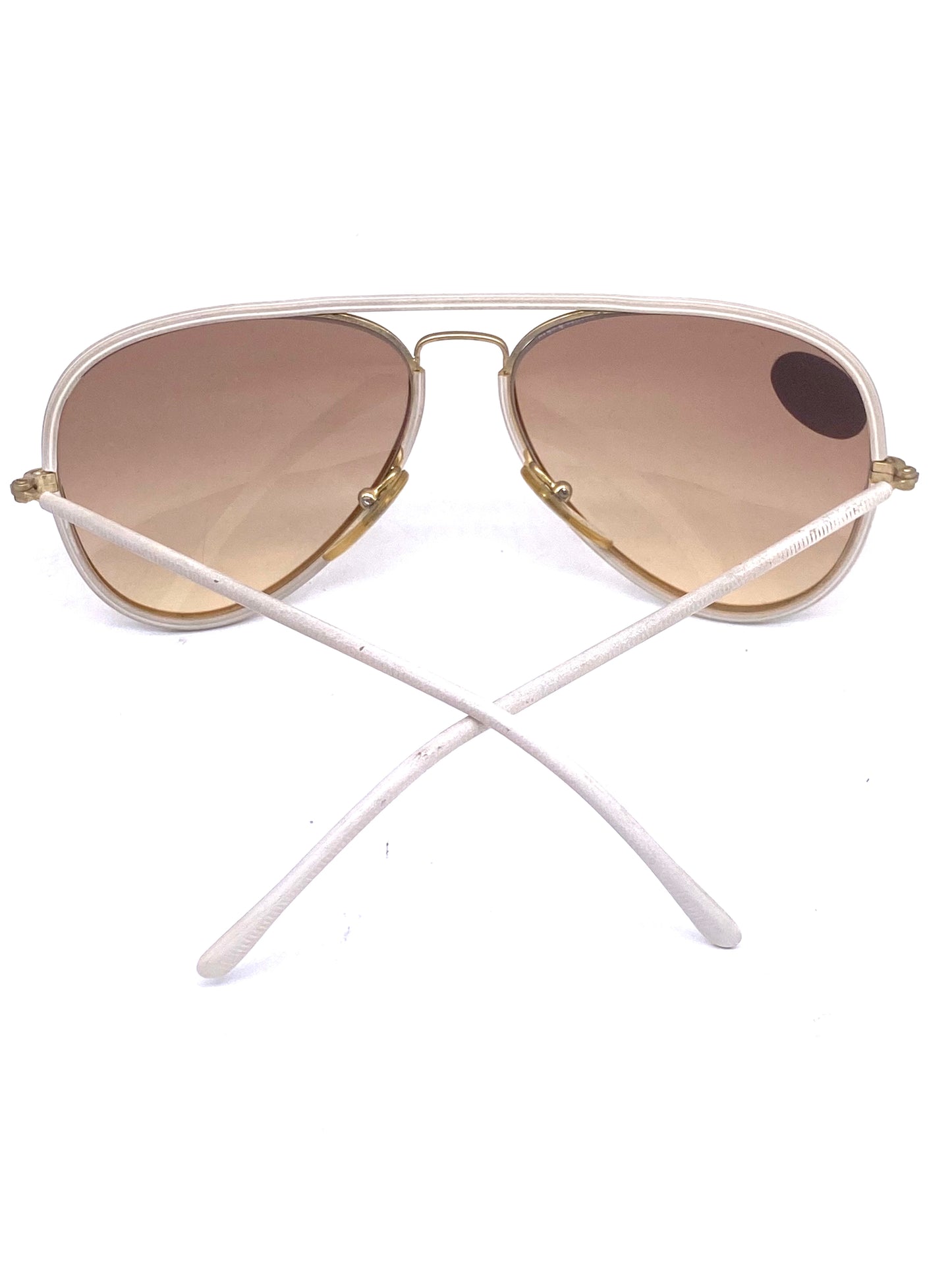 Lozza High Tech Golden metal aviators vinyl rolled in red or white colors, NoS 70s Italy