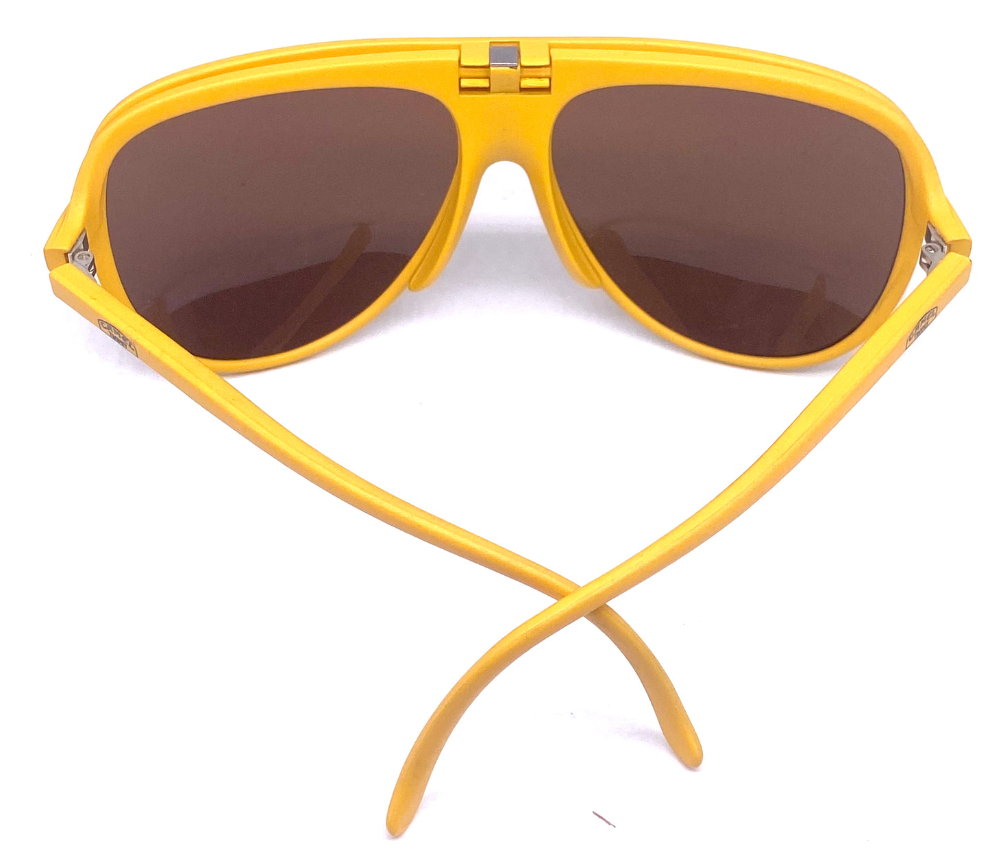 Camel Trophy NOS yellow flip up sunglasses, collectible