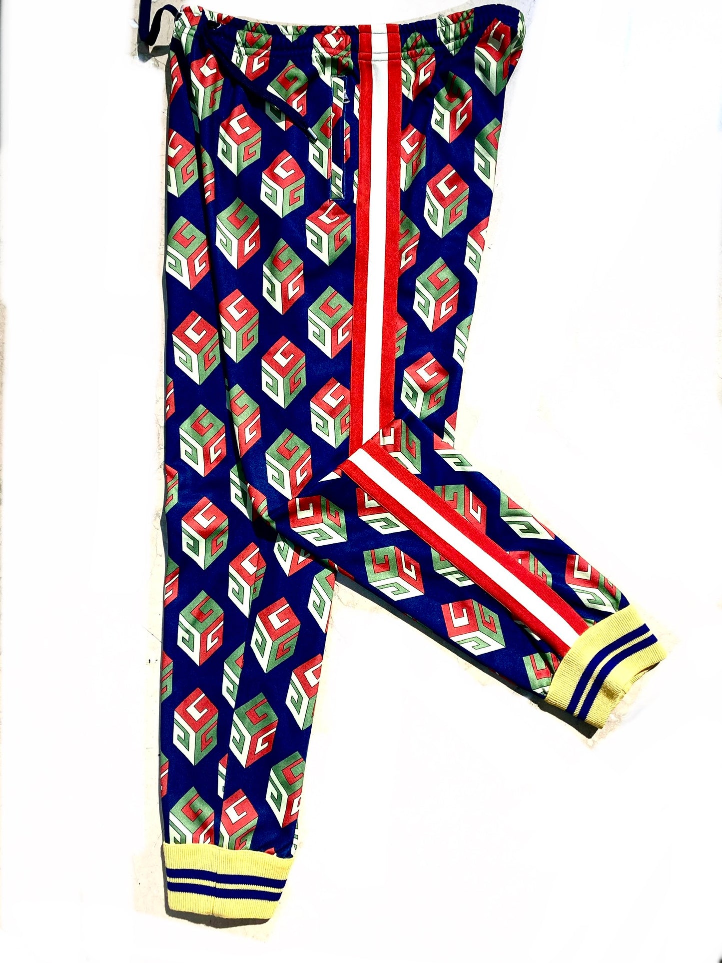 Gucci G 3D logo allover blue trackpants in great condition sz L