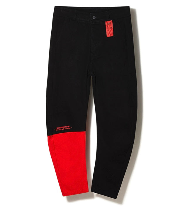 Kids of Broken Future “We are all tainted” cool bicolor street baggy trousers L