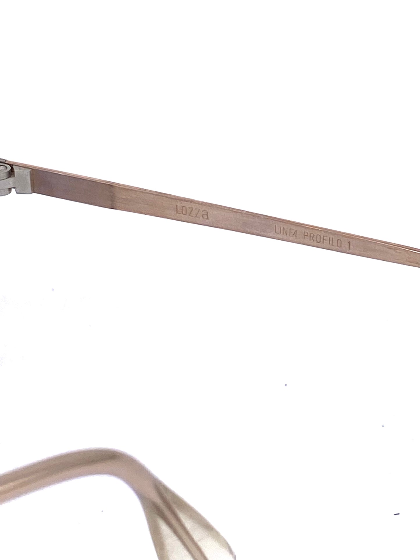 Lozza Linea Profilo 14k rolled gold dbl bridge luxury aviator sunglasses, NoS 70s