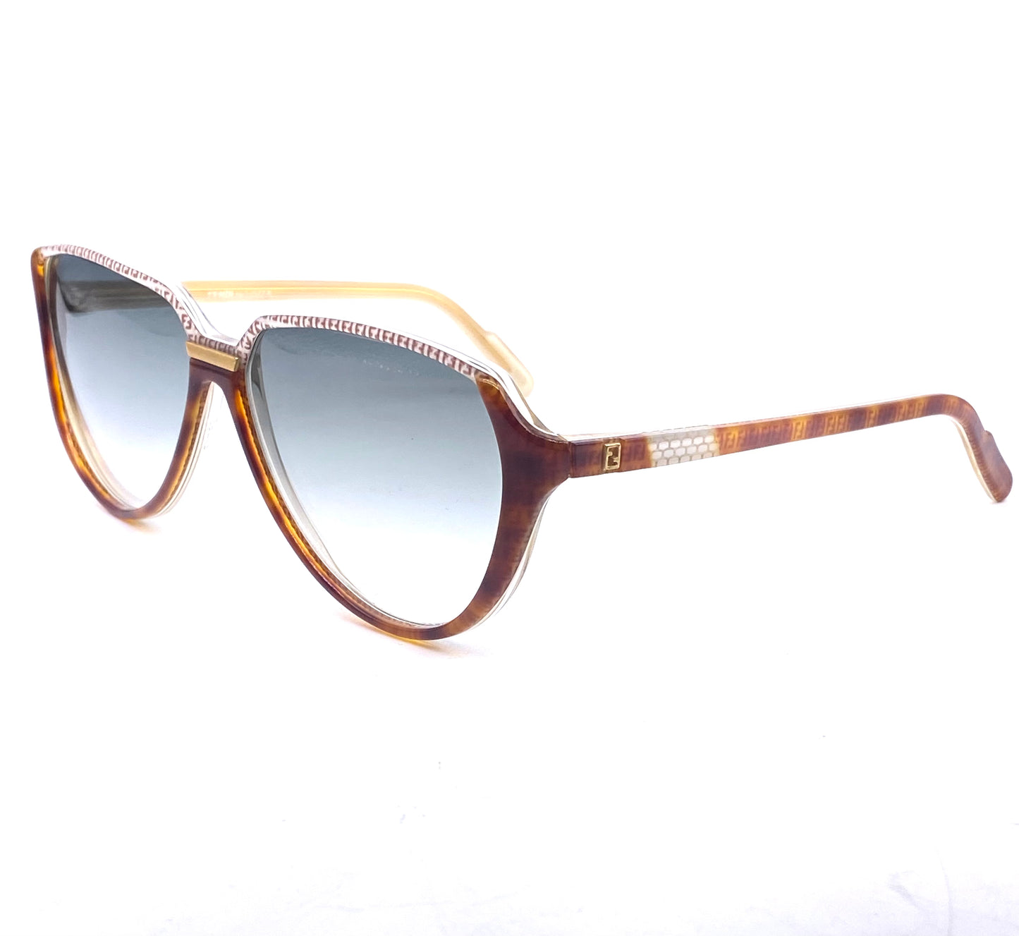 Fendi FV48 celluloid aviator frames hand made in Italy by Lozza in the 80s, NOS 2 colorways available