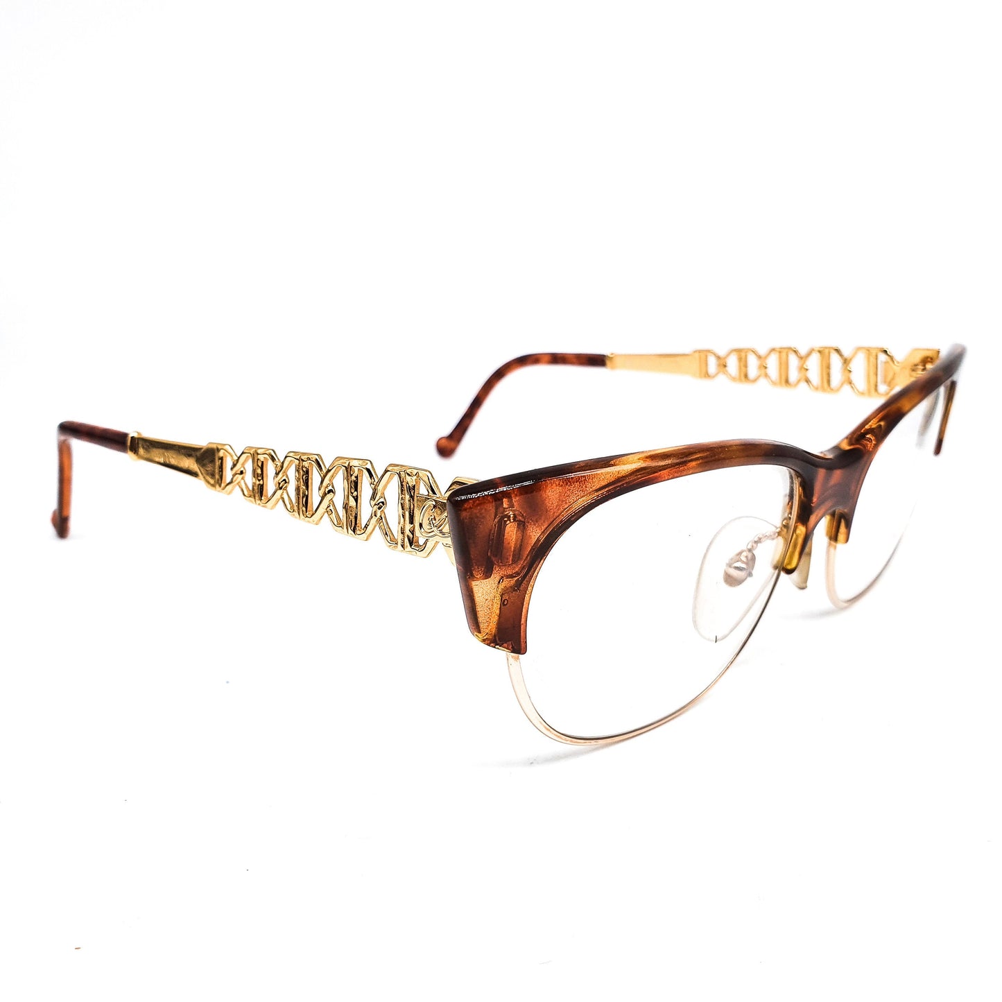 Vintage Optyl 7303 cello cateye eyeglasses frames, 80s nos Germany