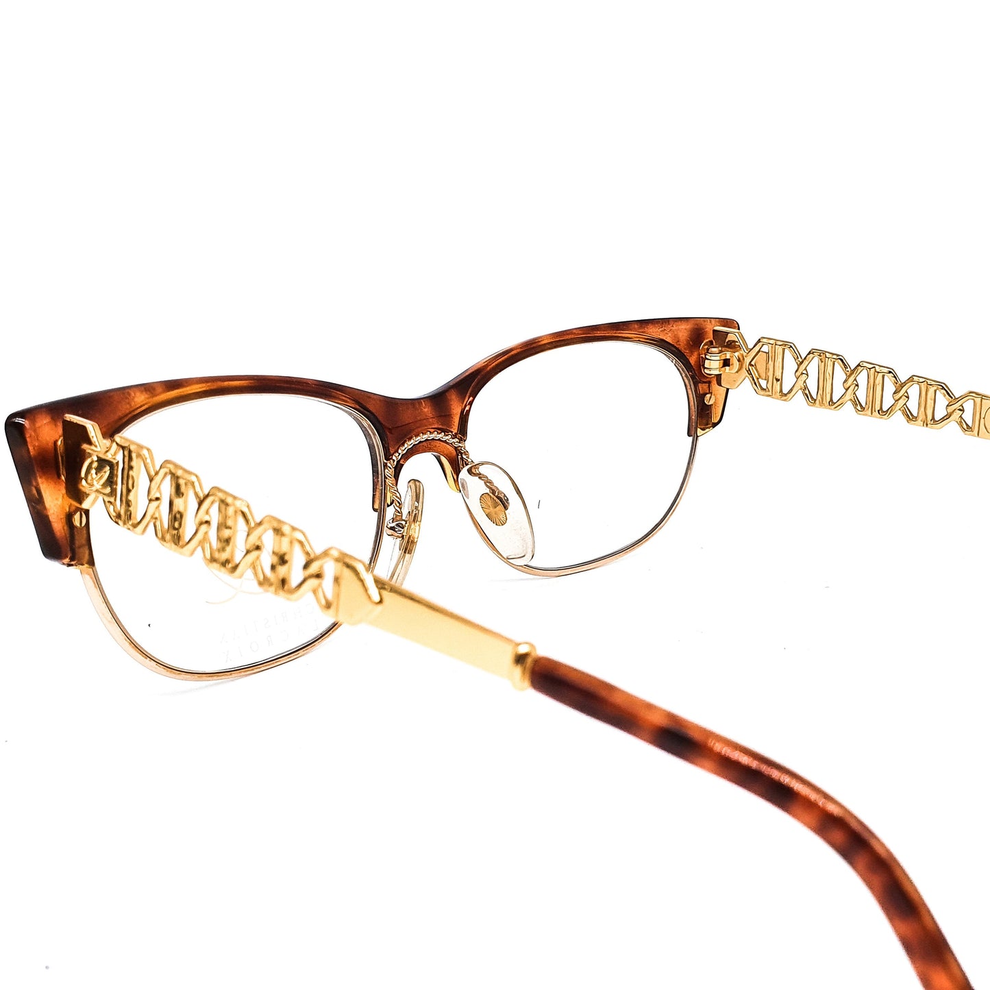 Vintage Optyl 7303 cello cateye eyeglasses frames, 80s nos Germany