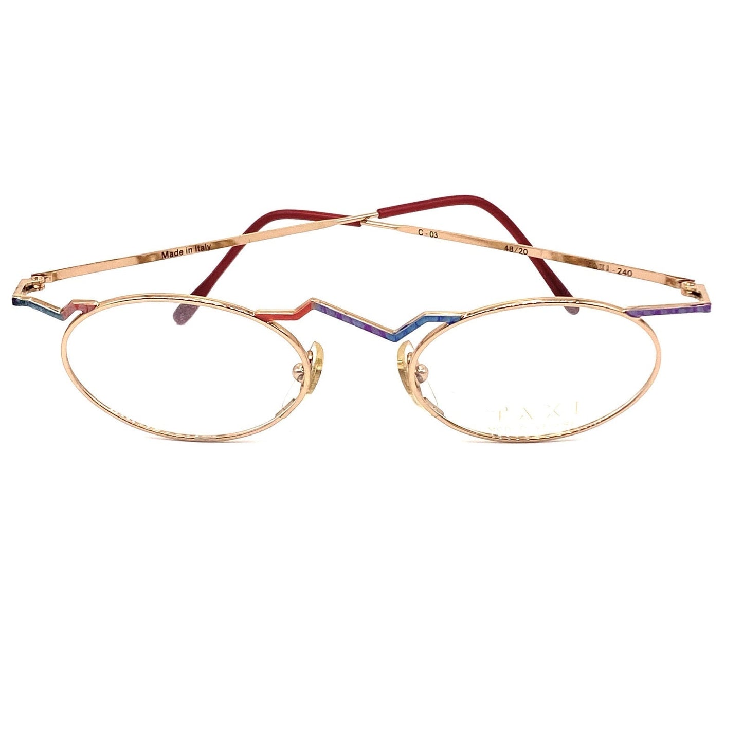 Taxi by casanova oval avant garde eyeglasses frames made in italy, 1980s nos