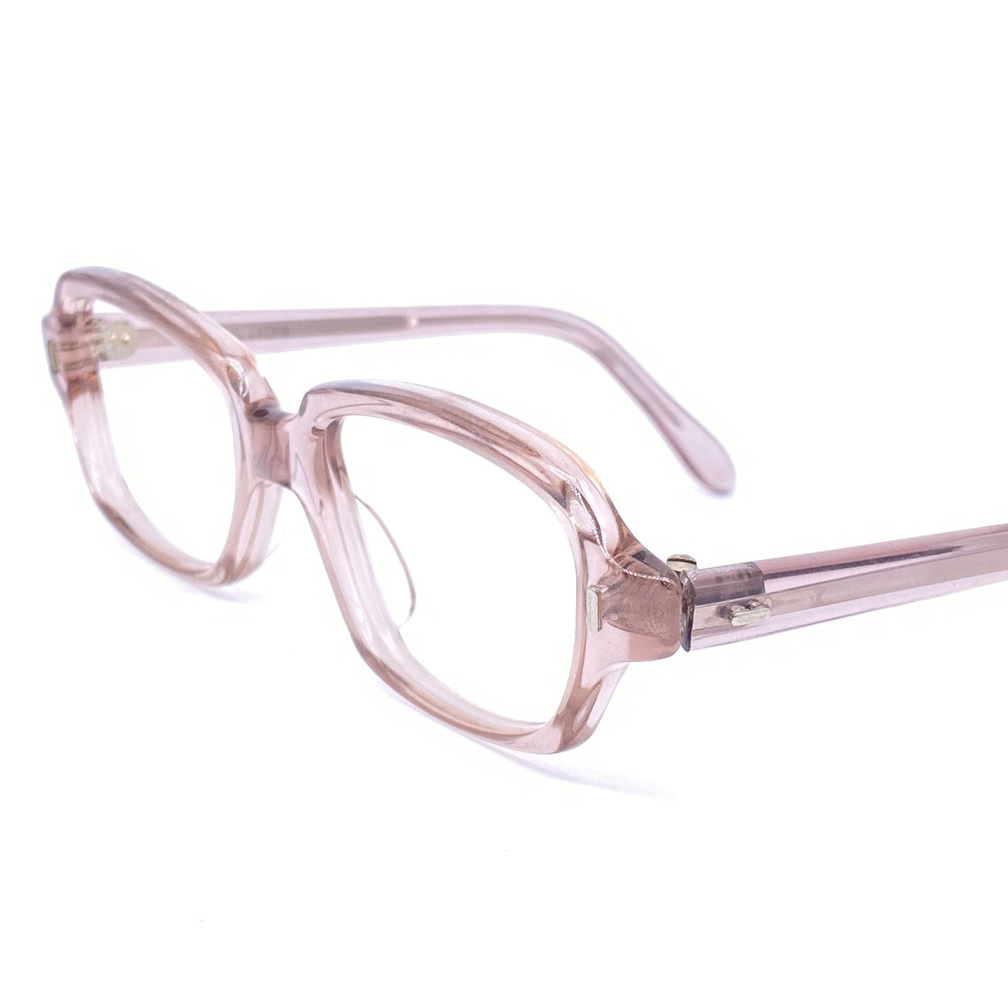 Röhm 1940s translucent pink square baby girls kids glasses frames, NOS Germany