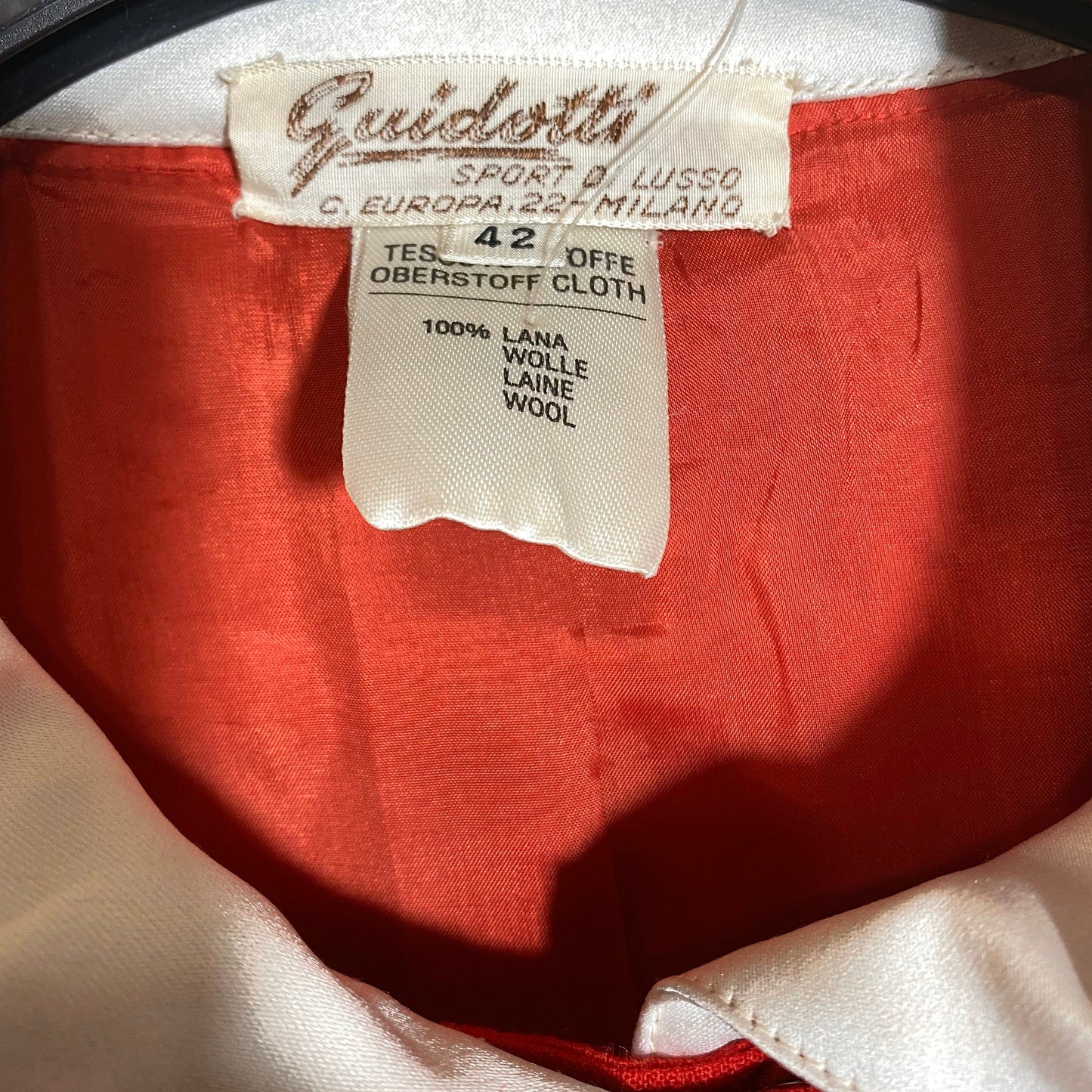 Guidotti luxury sportswear 1970s red shirt dress, school dress, wonderful light and fresh cotton, NOS