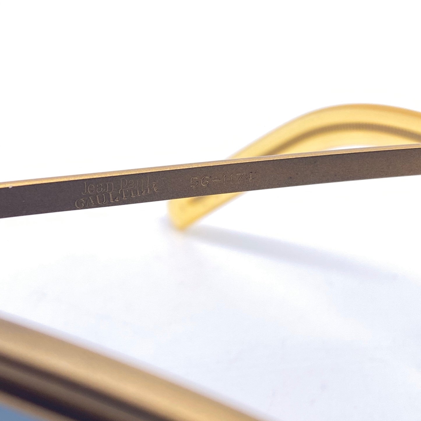 Jean Paul Gaultier 56 1174 round brass steampunk sunglasses, made in Japan NOS 1980s