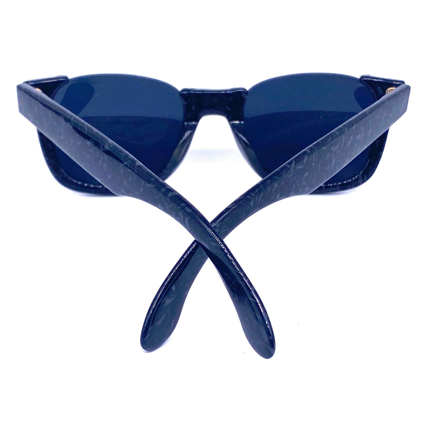 Junior Gaultier 56-7062 square modernist black/grey speckled sunglasses, Japan 1980s NOS