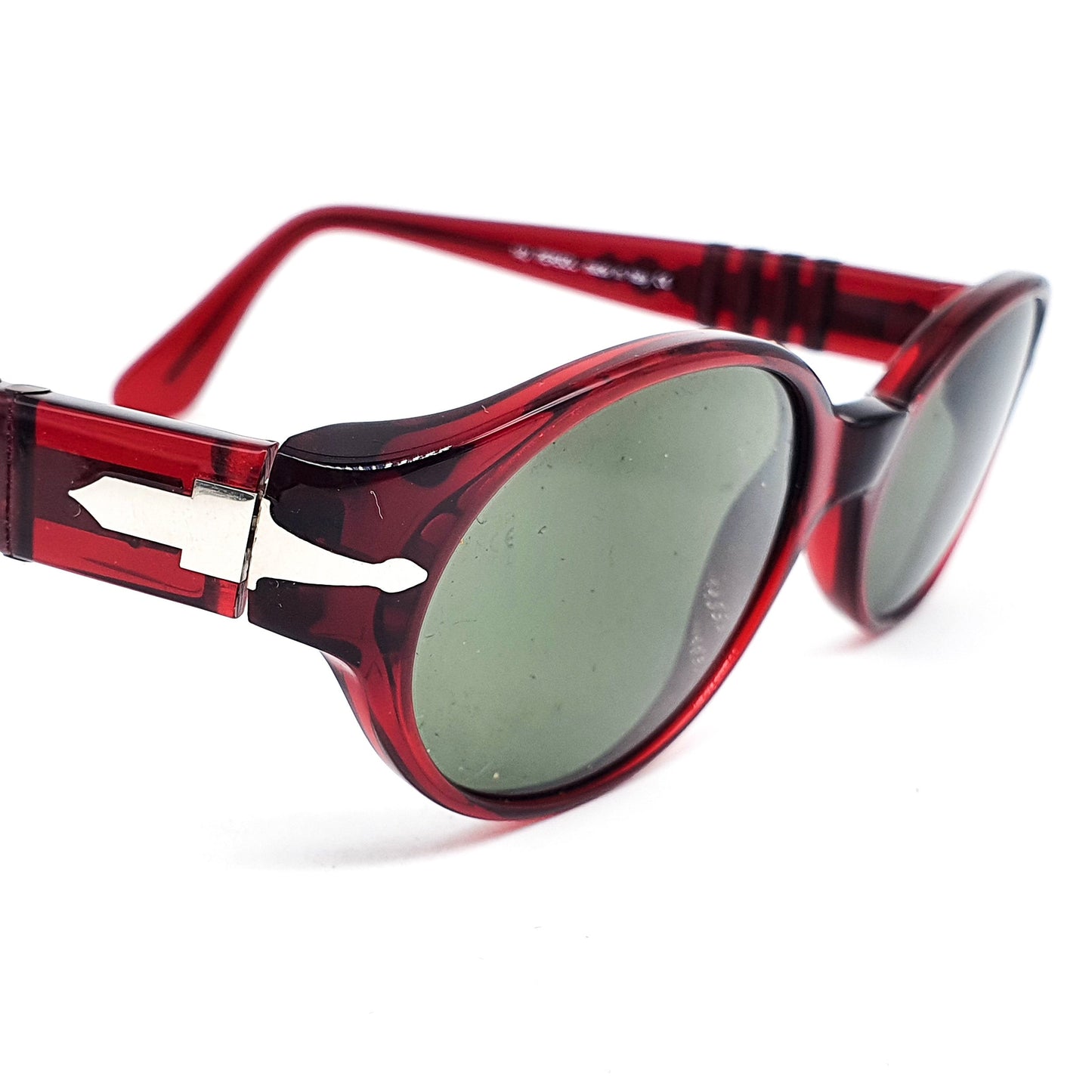 Persol 2520 tortoise red sunglasses hand made in Italy, 1980s NOS