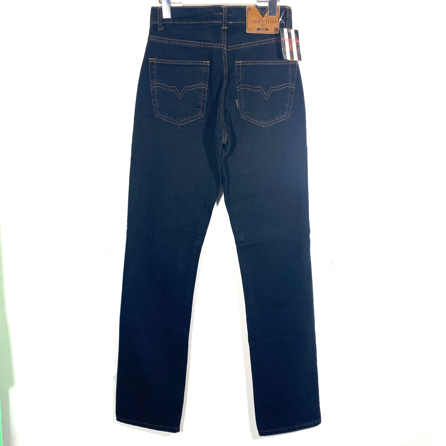 Valentino 90s NOS black denim jeans trousers, available in sizes 28 and 30