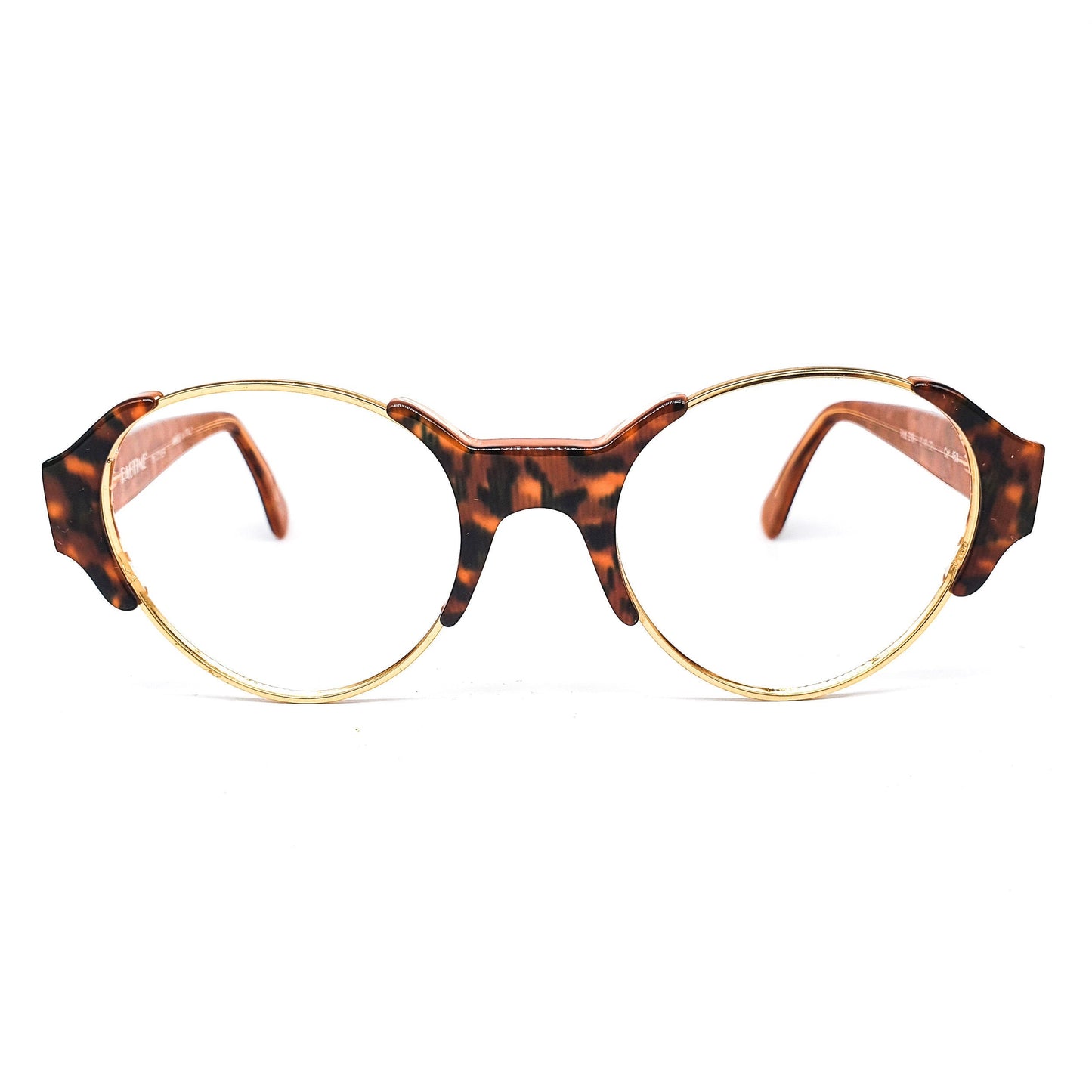 Ragtime by Cover golden slim rim cello eyeglasses in brown tortoise or clean black, 1990s NOS