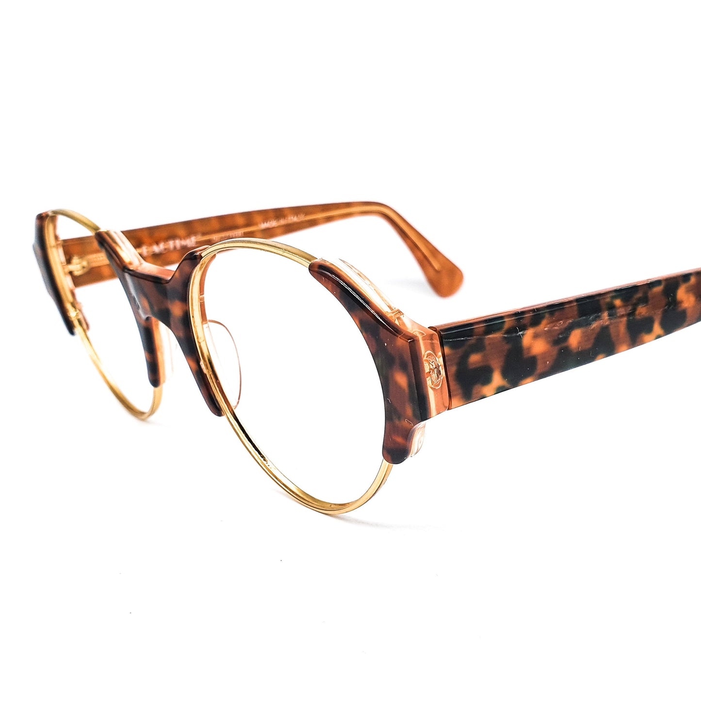 Ragtime by Cover golden slim rim cello eyeglasses in brown tortoise or clean black, 1990s NOS
