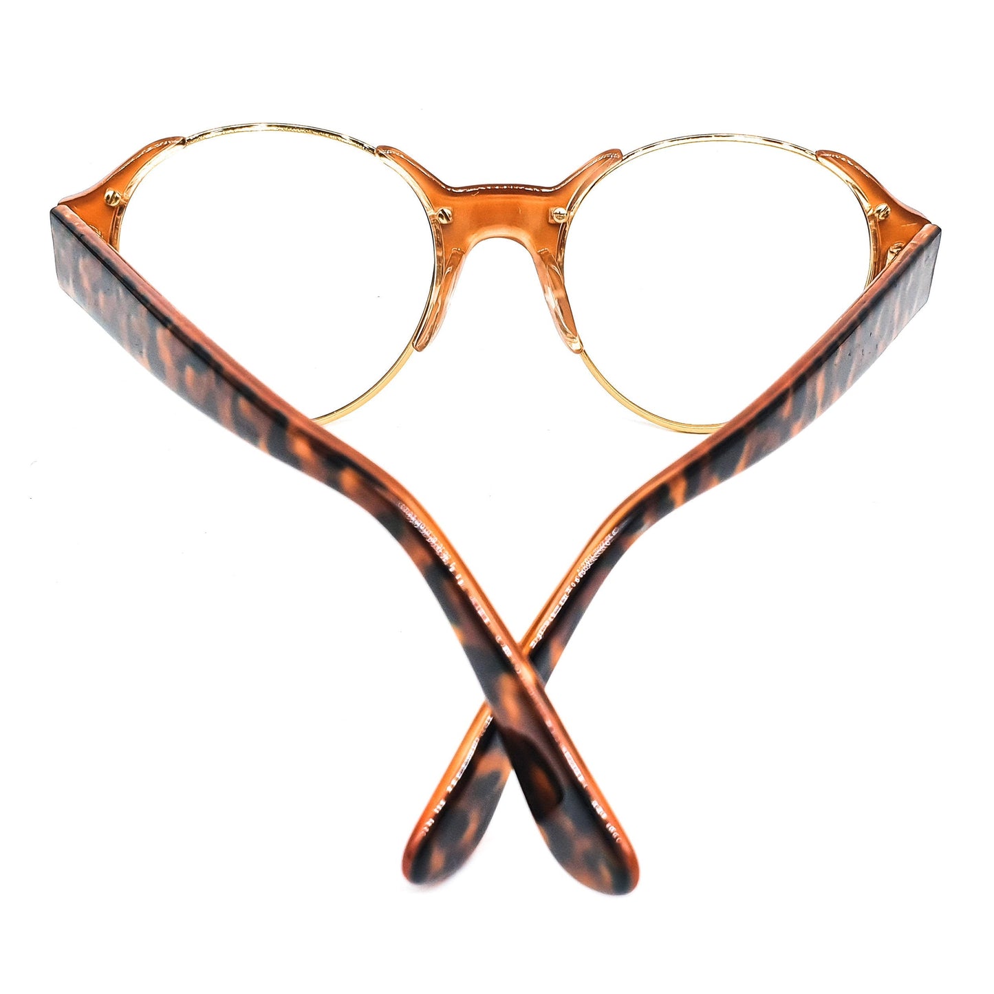 Ragtime by Cover golden slim rim cello eyeglasses in brown tortoise or clean black, 1990s NOS