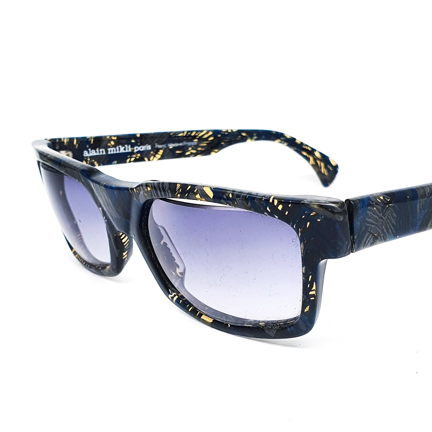 Alain Milki 715 396 square acetate sunglasses, 90s NOS handmade in France