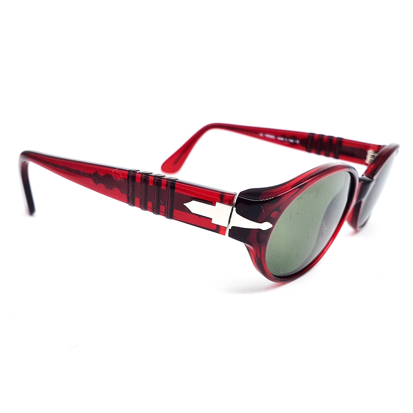 Persol 2520 tortoise red sunglasses hand made in Italy, 1980s NOS