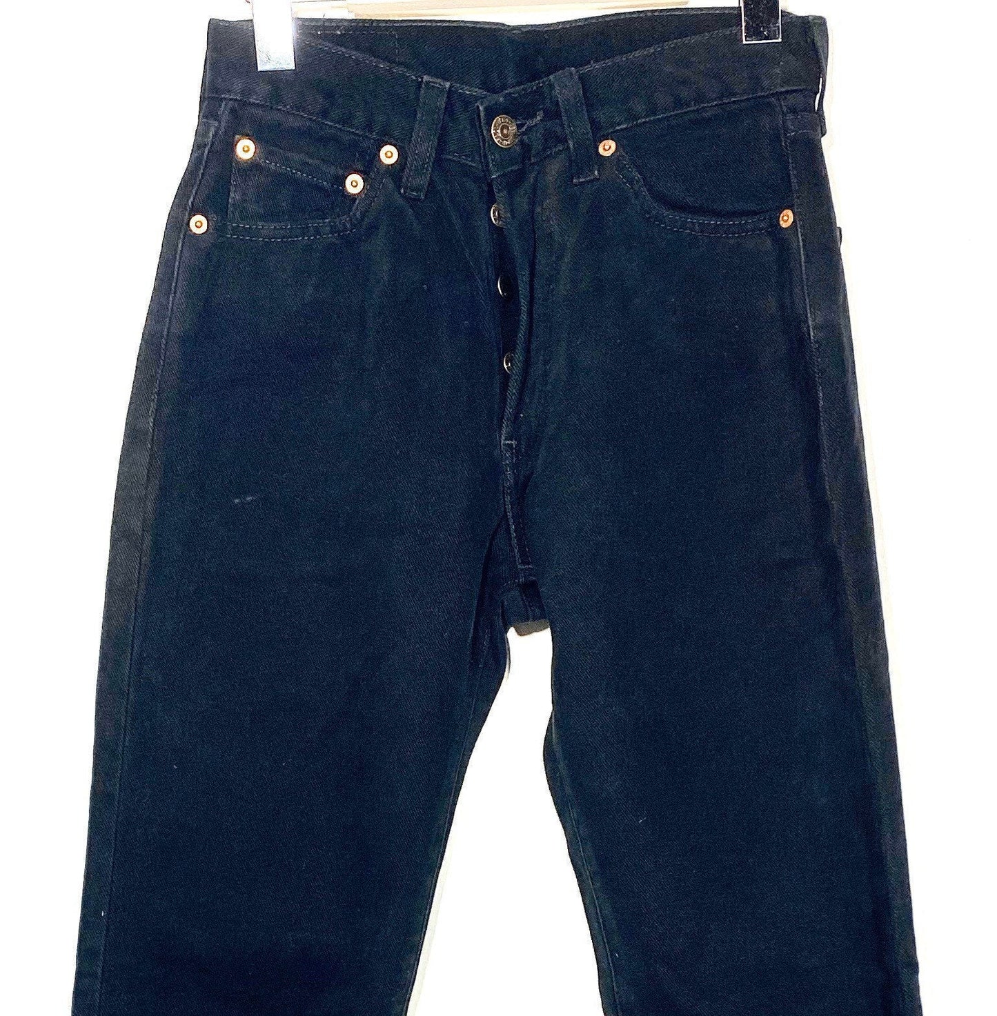 Levi’s 551 NOS/NWT 90s deep black jeans with black stitching, new and mint 90s deadstock