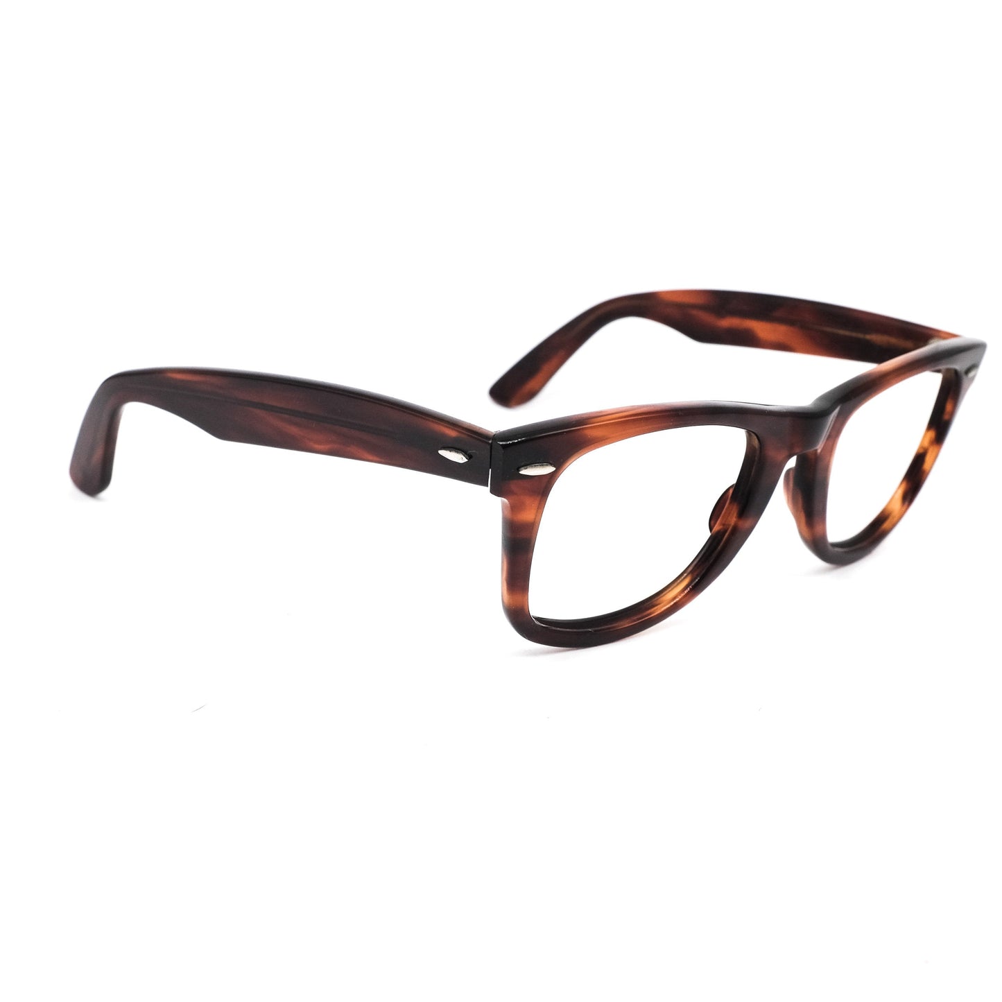 RayBan B&L classic brown tortoise wayfarer eyeglasses frames made in USA, 1980s NOS.