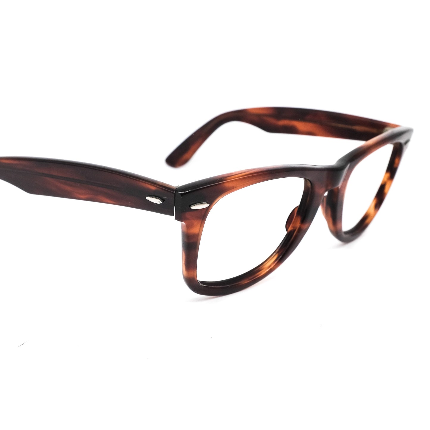 RayBan B&L classic brown tortoise wayfarer eyeglasses frames made in USA, 1980s NOS.