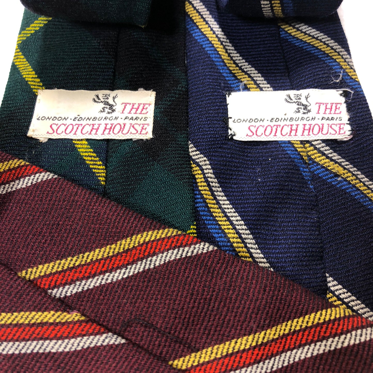 The Scotch House pure Scottish style tartan wool ties, 80s mint condition