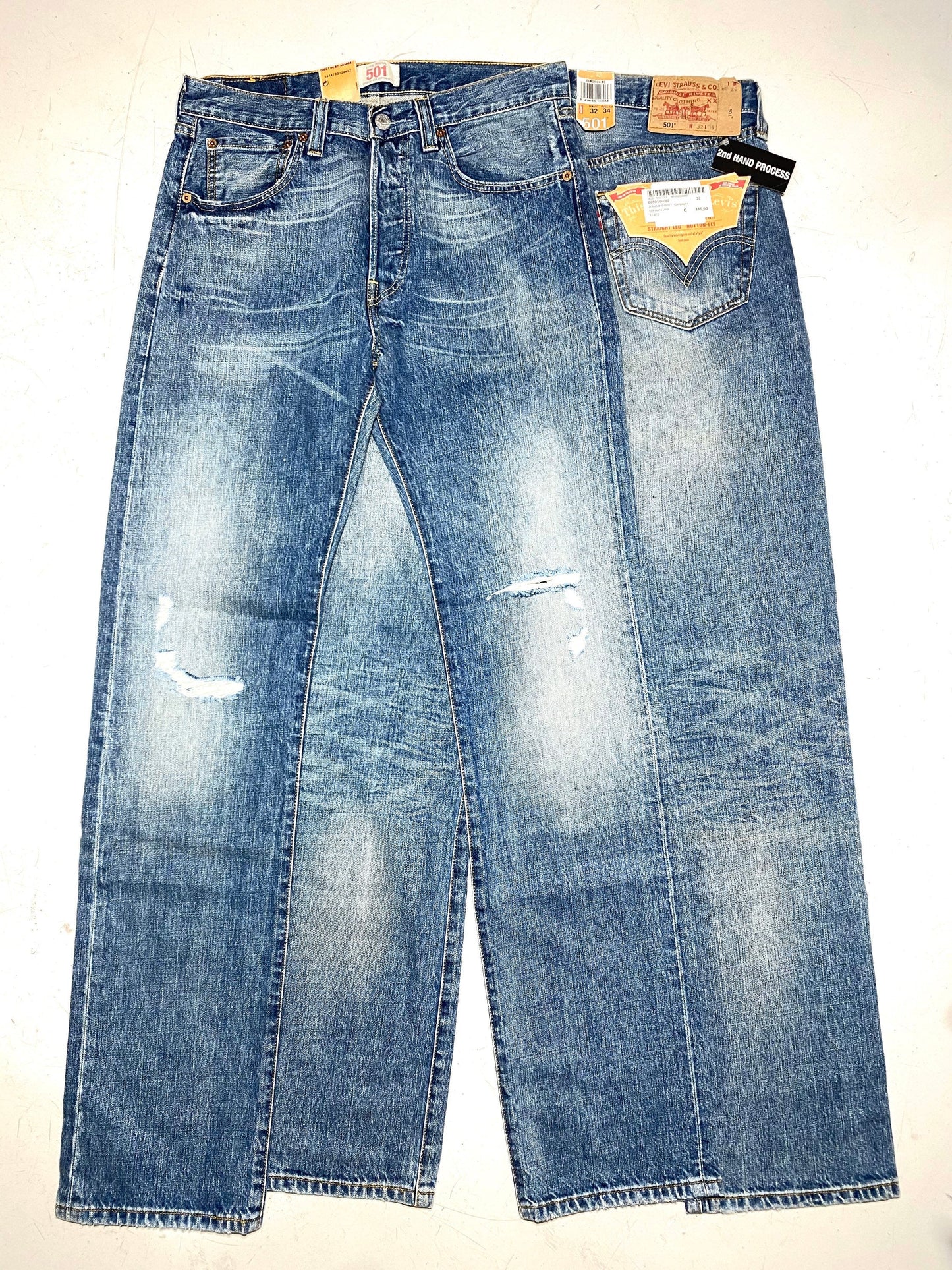 Levi’s 501 new old stock 90s stone wash used look, sizes available 31/34, 32/34