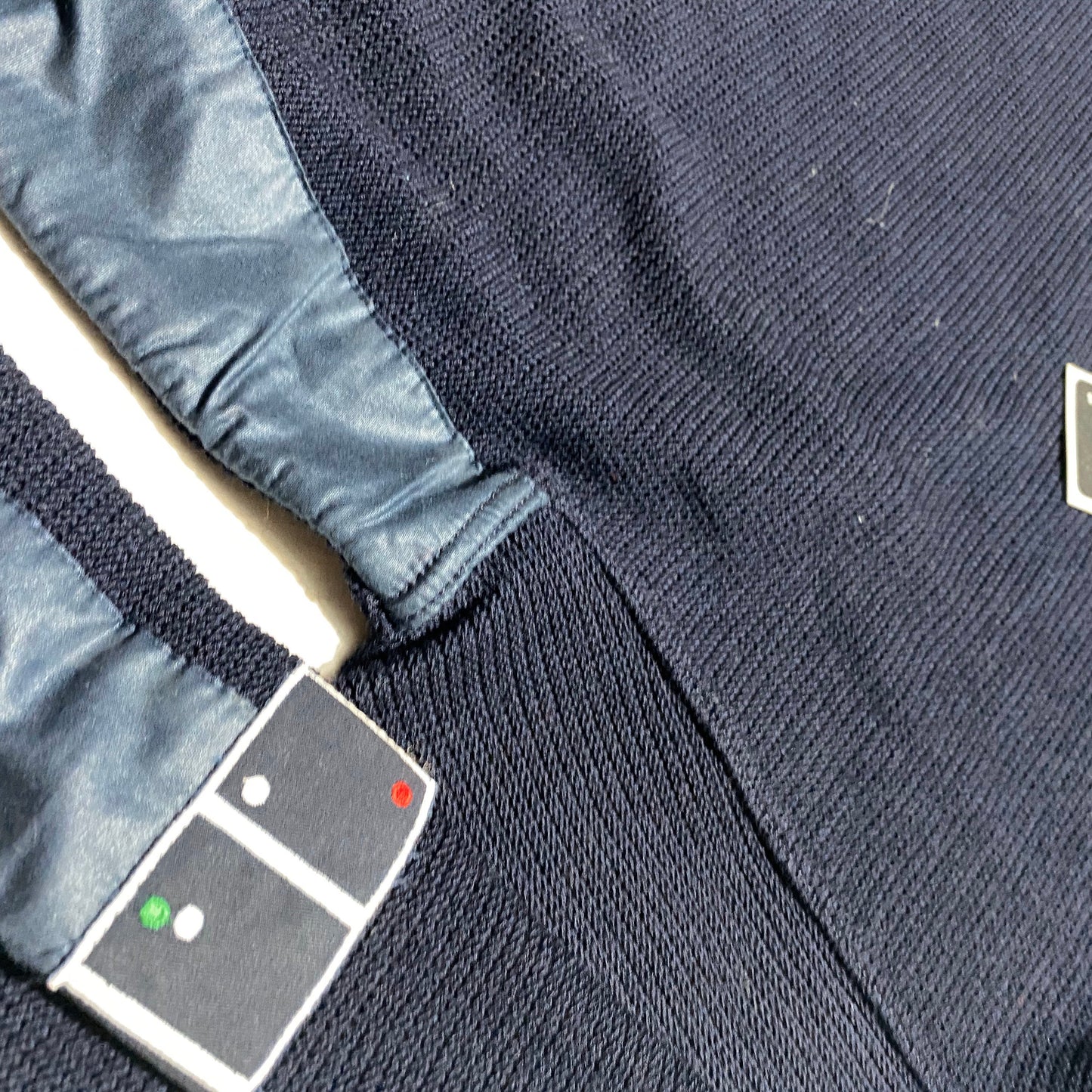 Ted Lapidus vintage 80s navy pure new wool sailor jumper, 80s new with tags sz 50