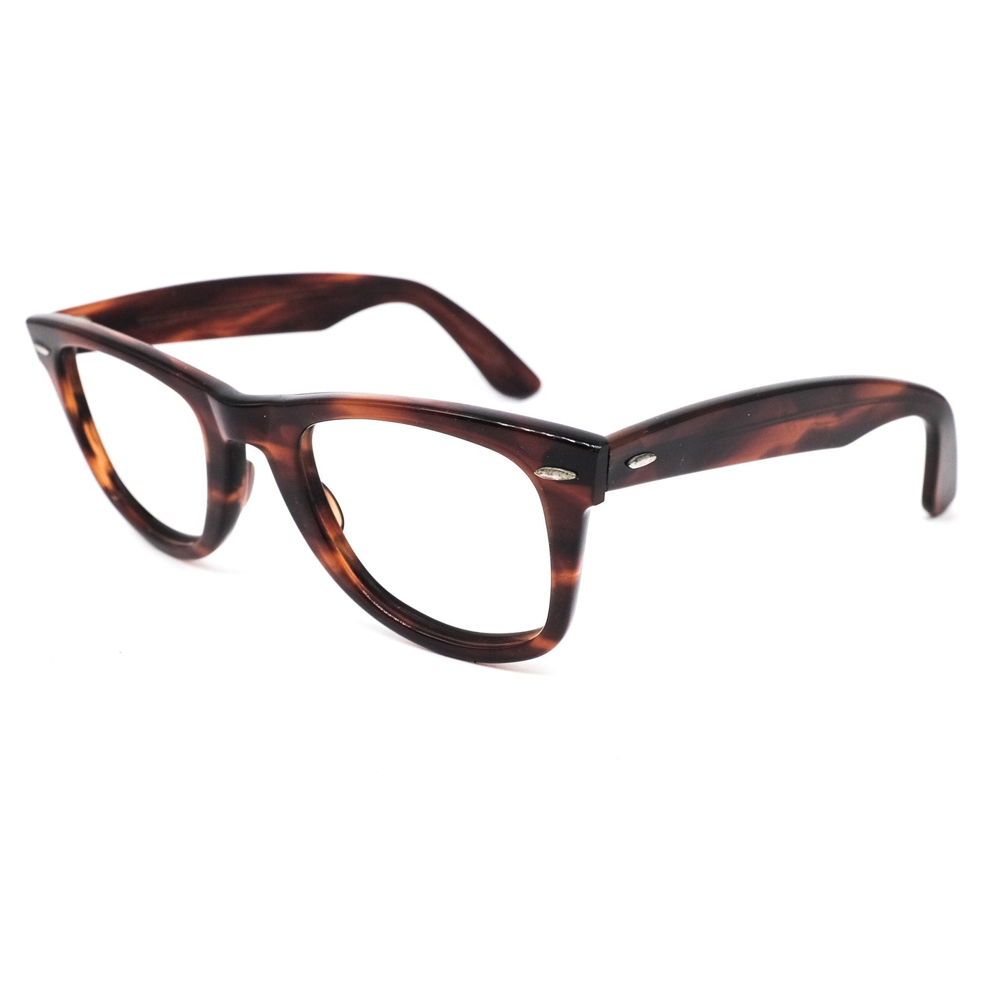 RayBan B&L classic brown tortoise wayfarer eyeglasses frames made in USA, 1980s NOS.