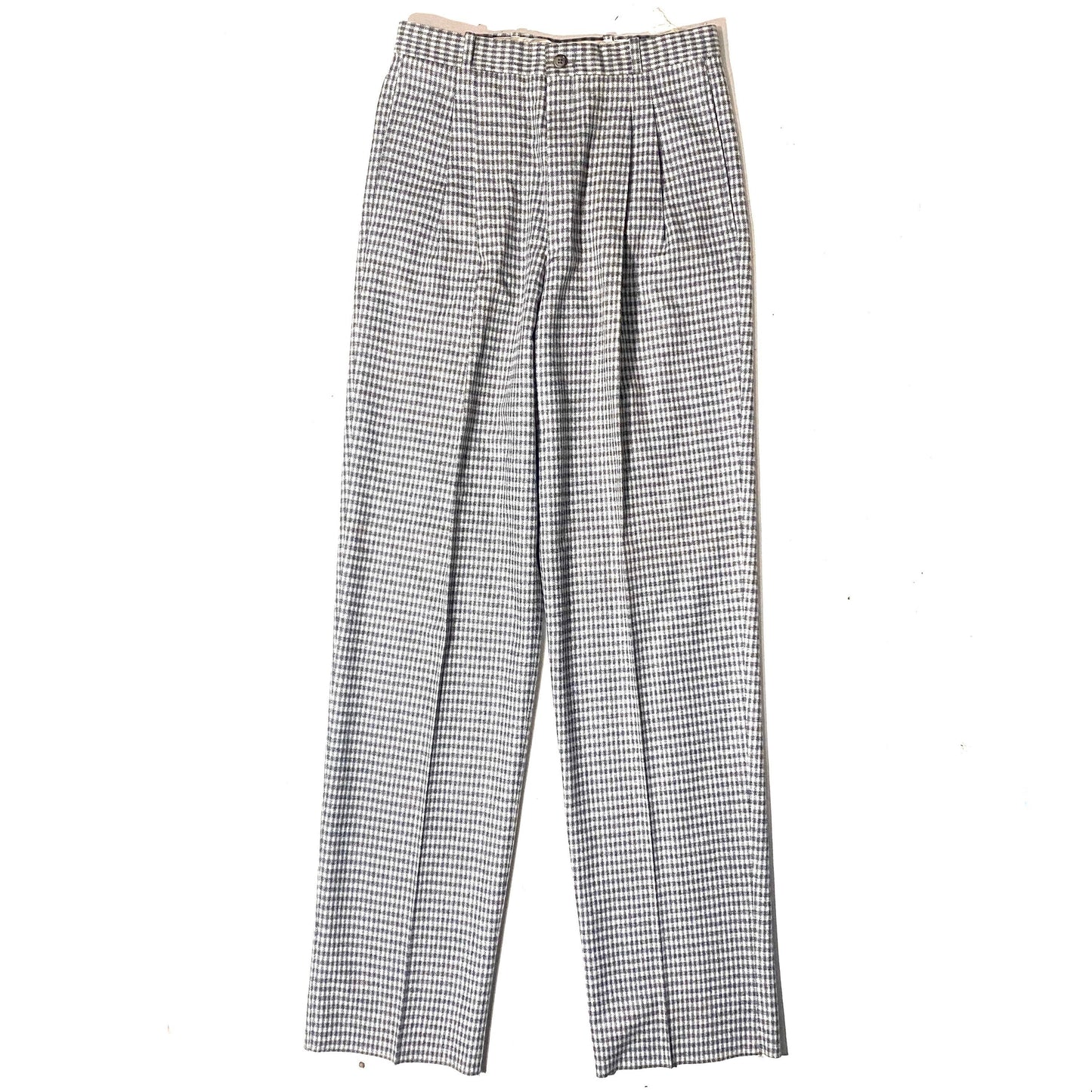 Givenchy elegant grey wool trousers, 3 patterns/ textures and sizes, new old stock 80s