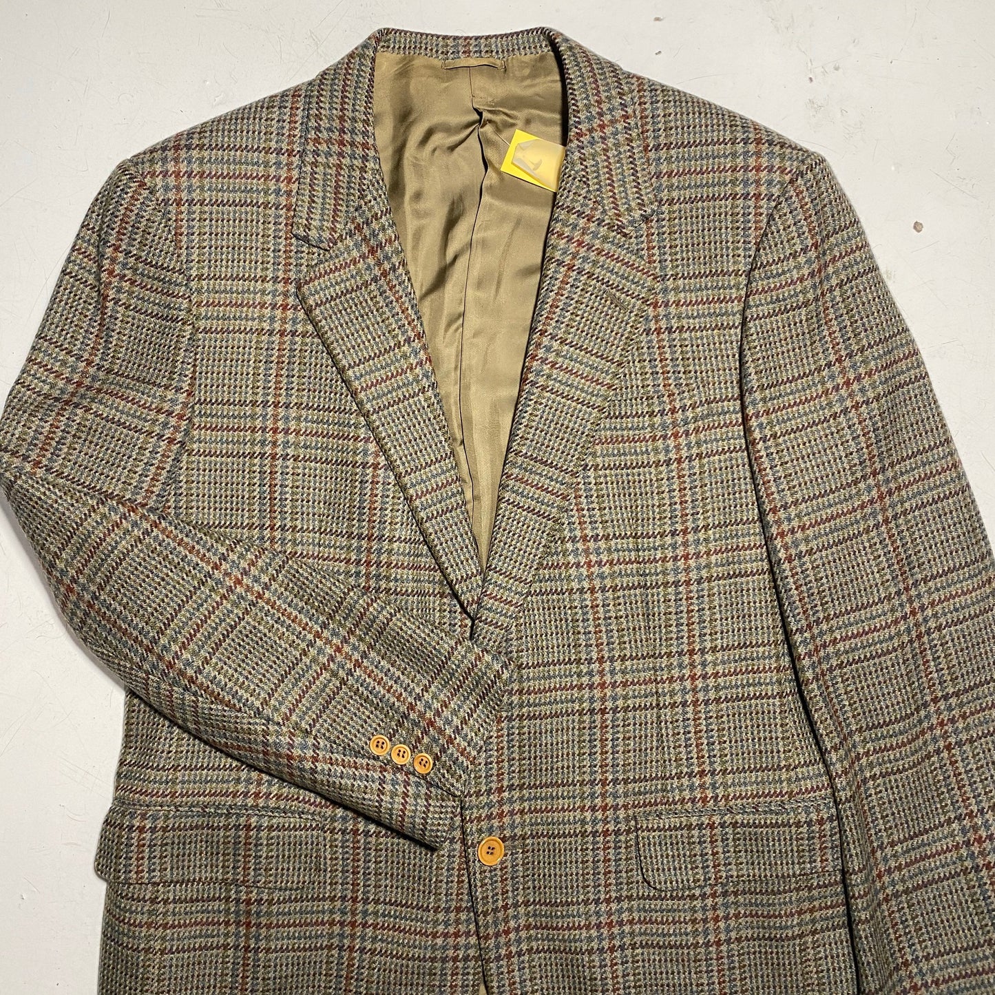 Burberry’s grey tartan cashmere blazer jacket, 1980s mint condition