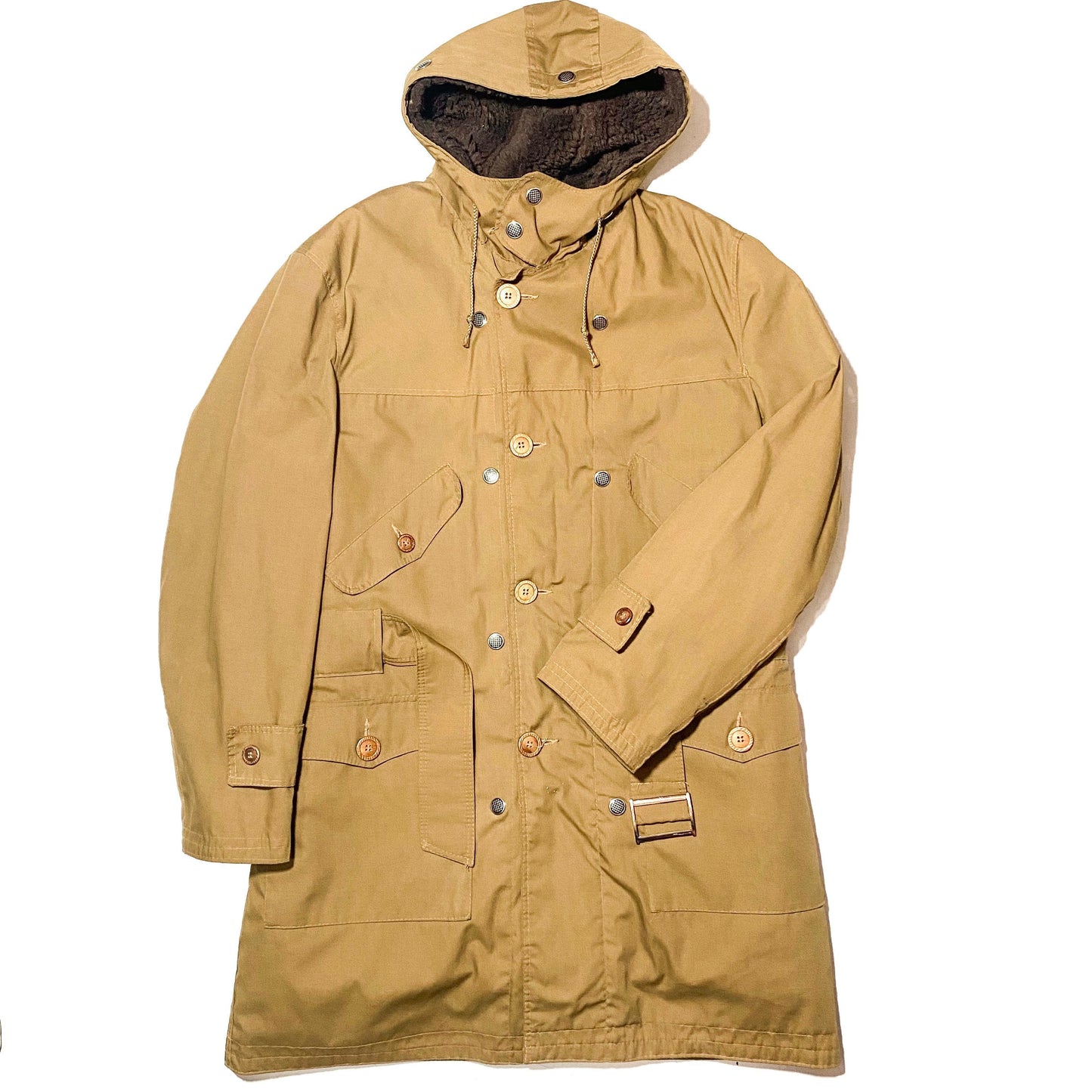 NAT Sports & Work 70s brown Sherpa military style parka coat size 50/ L