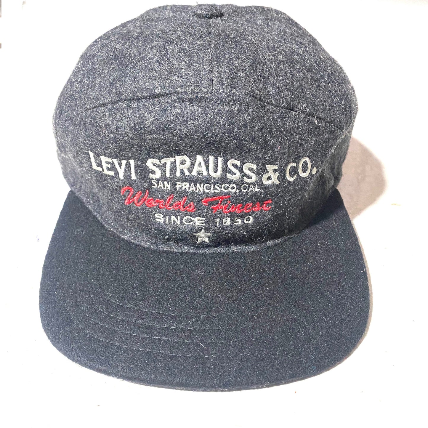 Levi’s woolen SnapBack baseball hats, new and unworn from deadstock, 90s mint