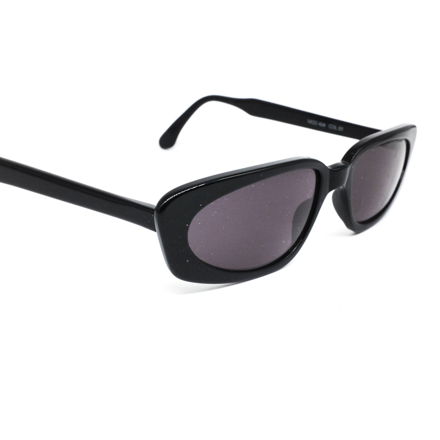 KOKO lunettes black acetate oval/square sunglasses. Made in Italy 80s