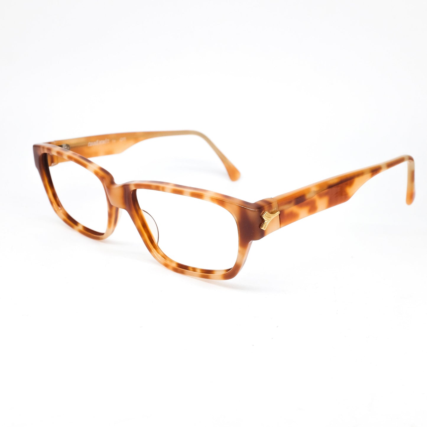 Annitrenta by OAR square wayfarer eyeglasses frames in brown tortoise acetate. NOS 80s