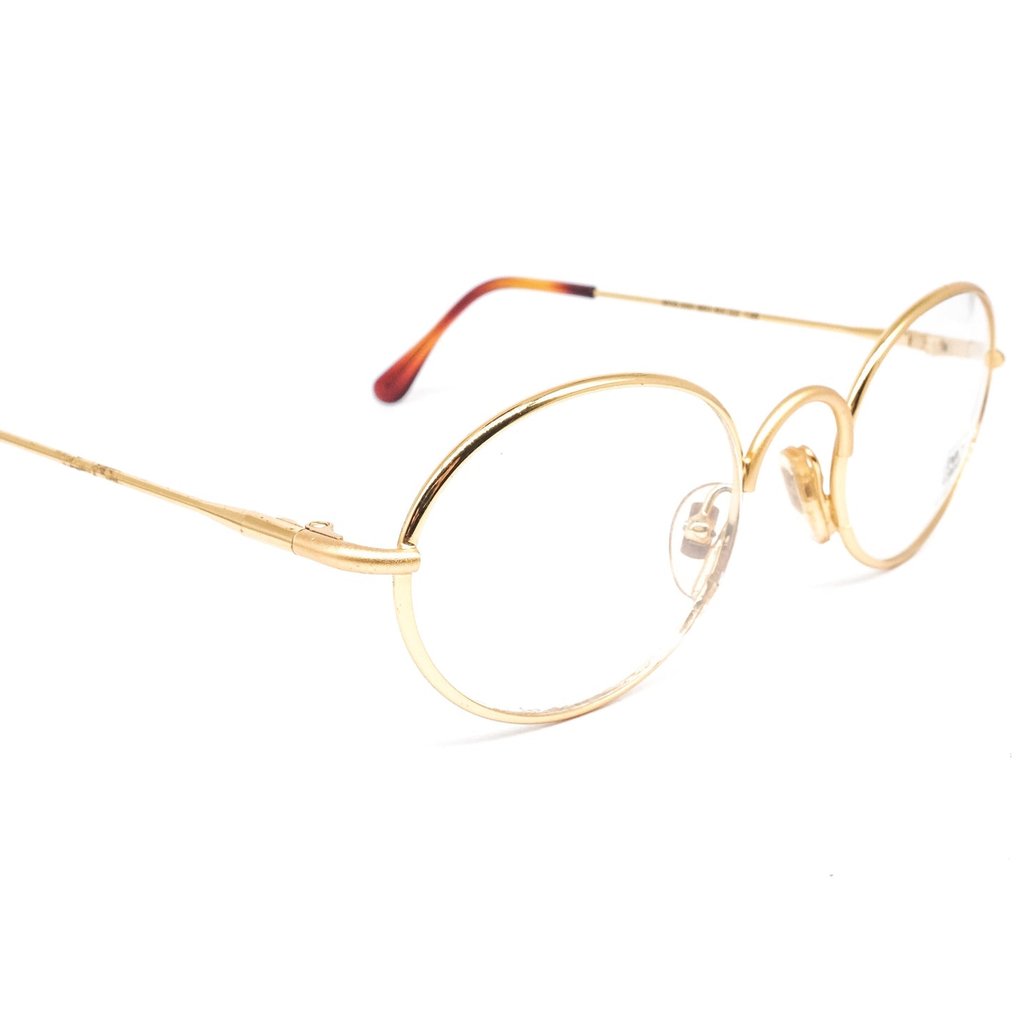 Enrico Coveri 330 850 gold metallic oval eyeglasses frames, 1990s NOS Italy