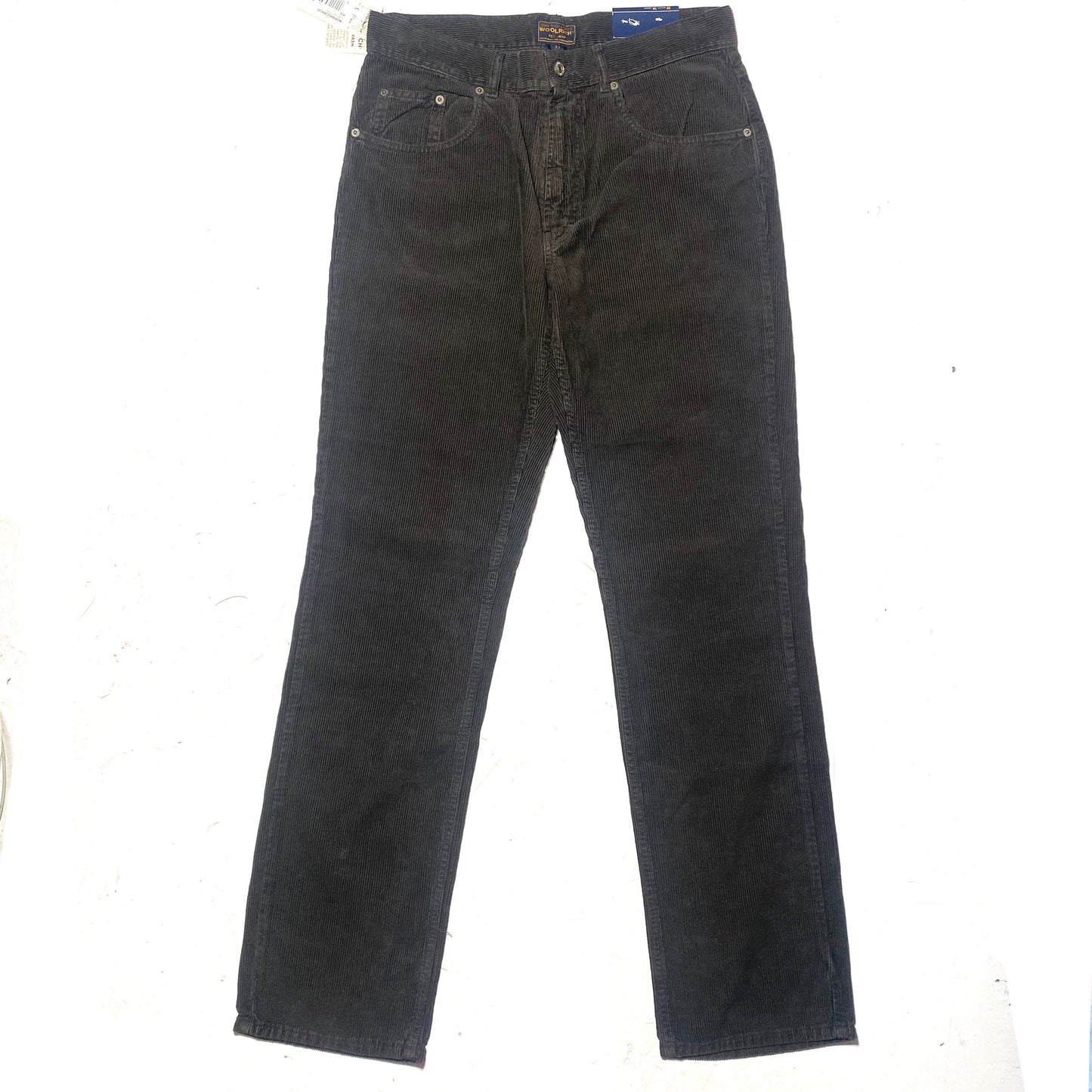 Woolrich dark grey corduroy trousers, 90s NOS with tags size 33/34