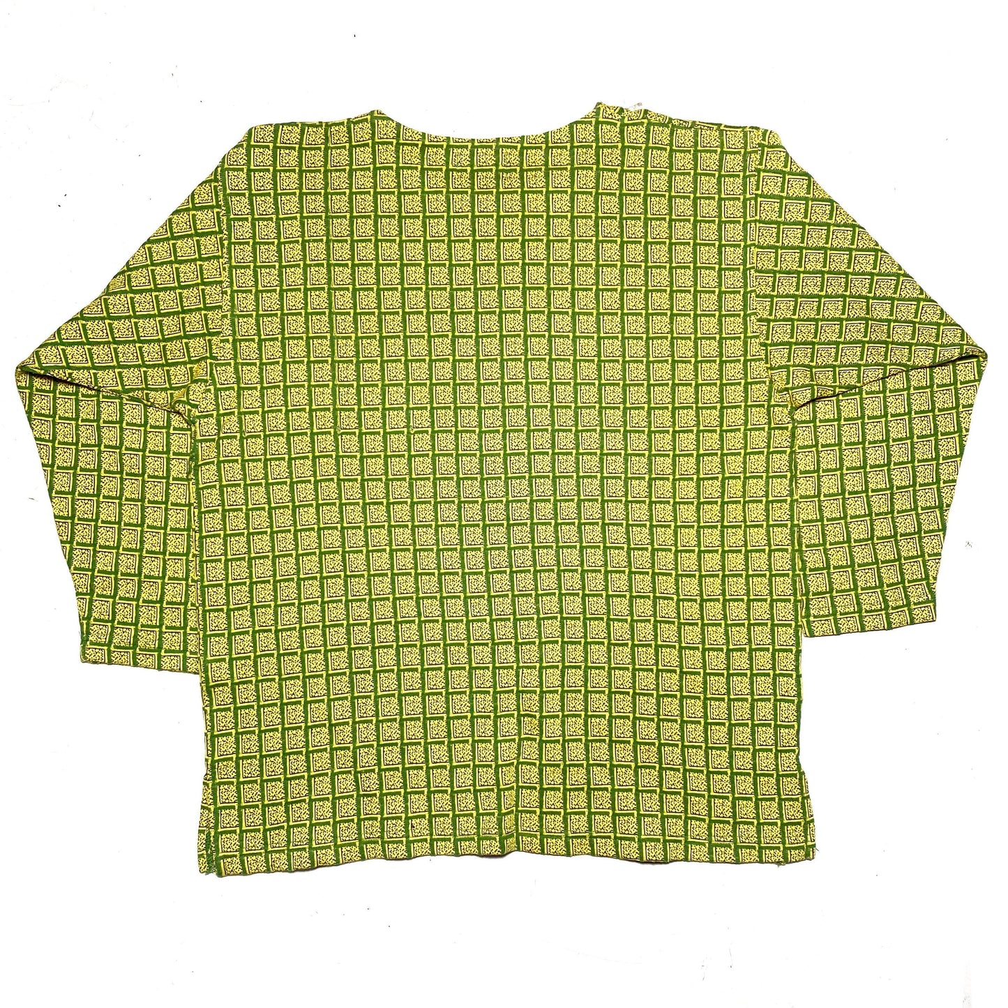 NowOrNever cool abstract Afro-Jamaican colors jacquard long sleeved t shirt, 90s mint condition